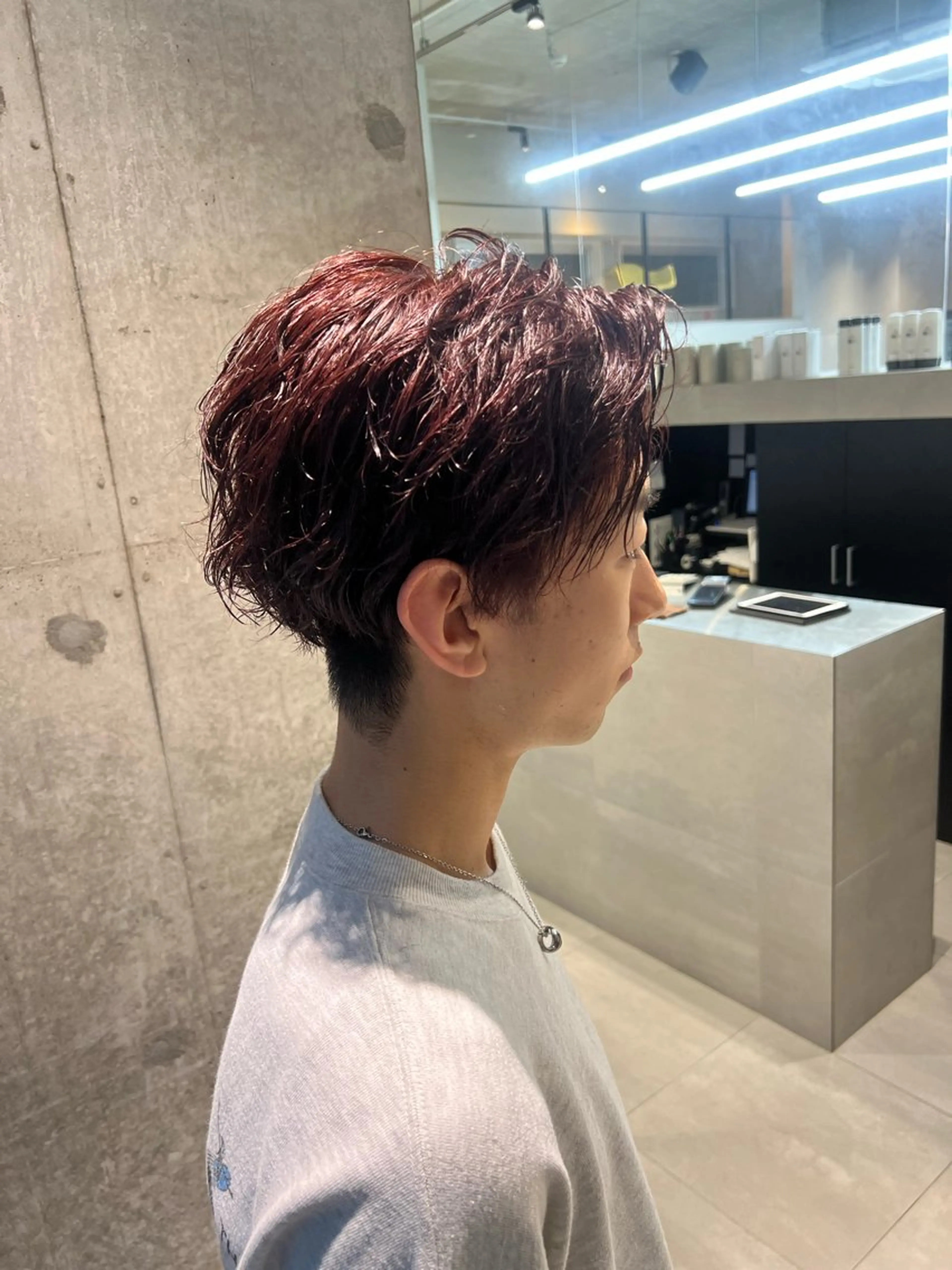 カラー メンズ メンズブリーチ ブリーチ ブリーチなしカラー カット ヘアカラー 吉沢遣人/レイヤー 艶カラー/パーマのヘアスタイル