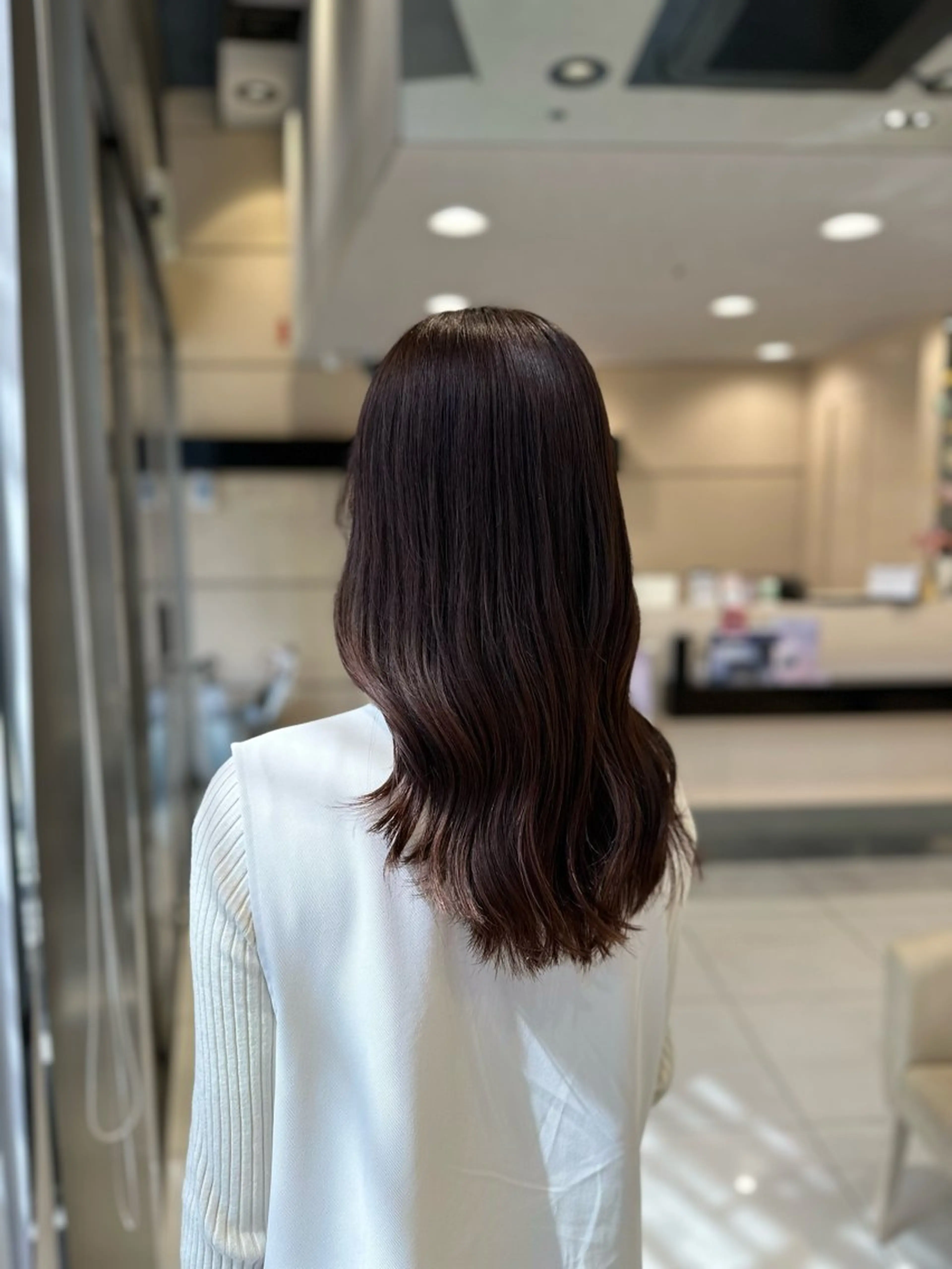 ミディアム カラー カット ヘアカラー クロスパーマ/うる艶 カラー/Kurumiのヘアスタイル