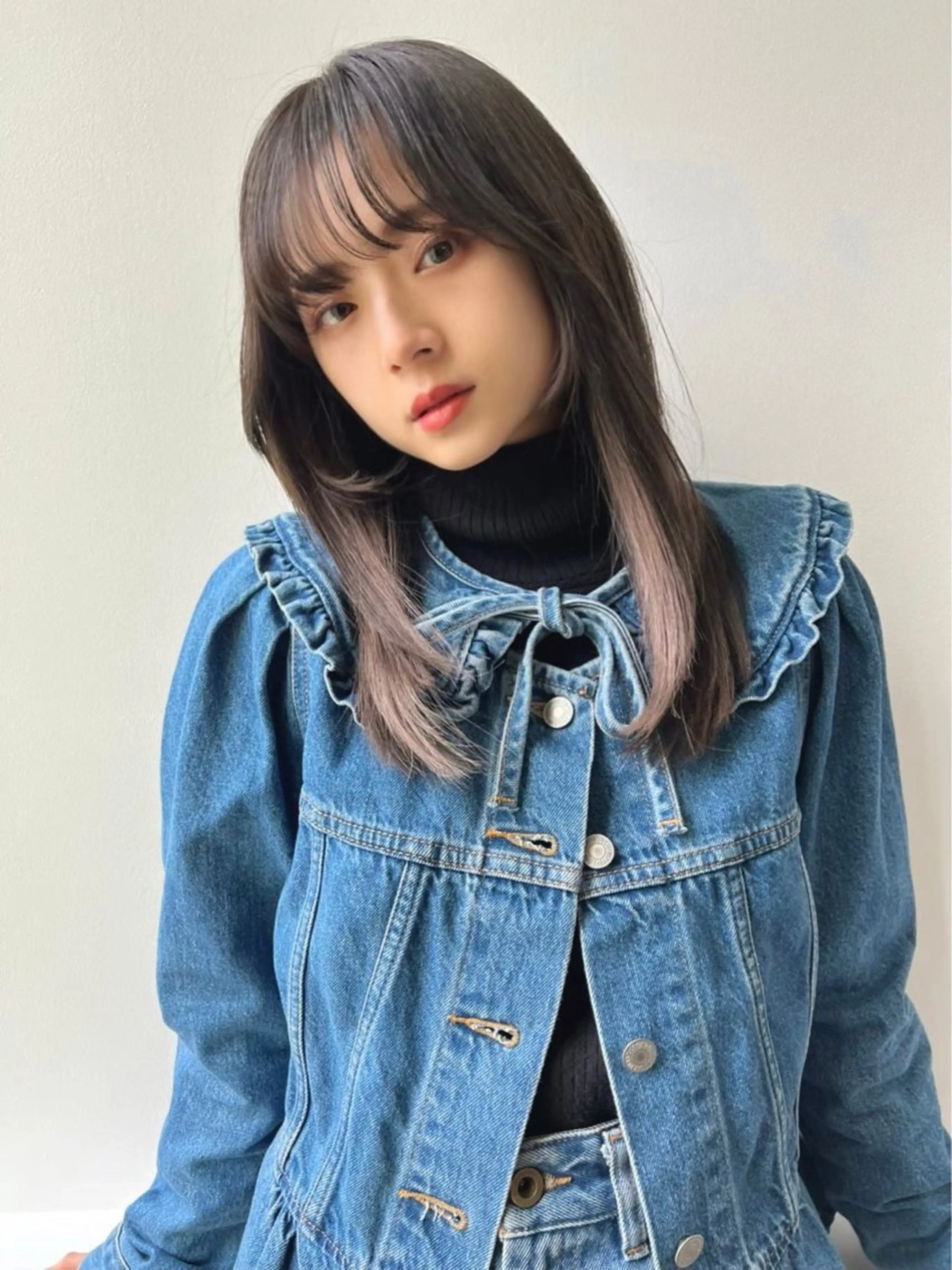 セミロング モテ艶🪄ベージュ カラー🧸RUKAのヘアスタイル