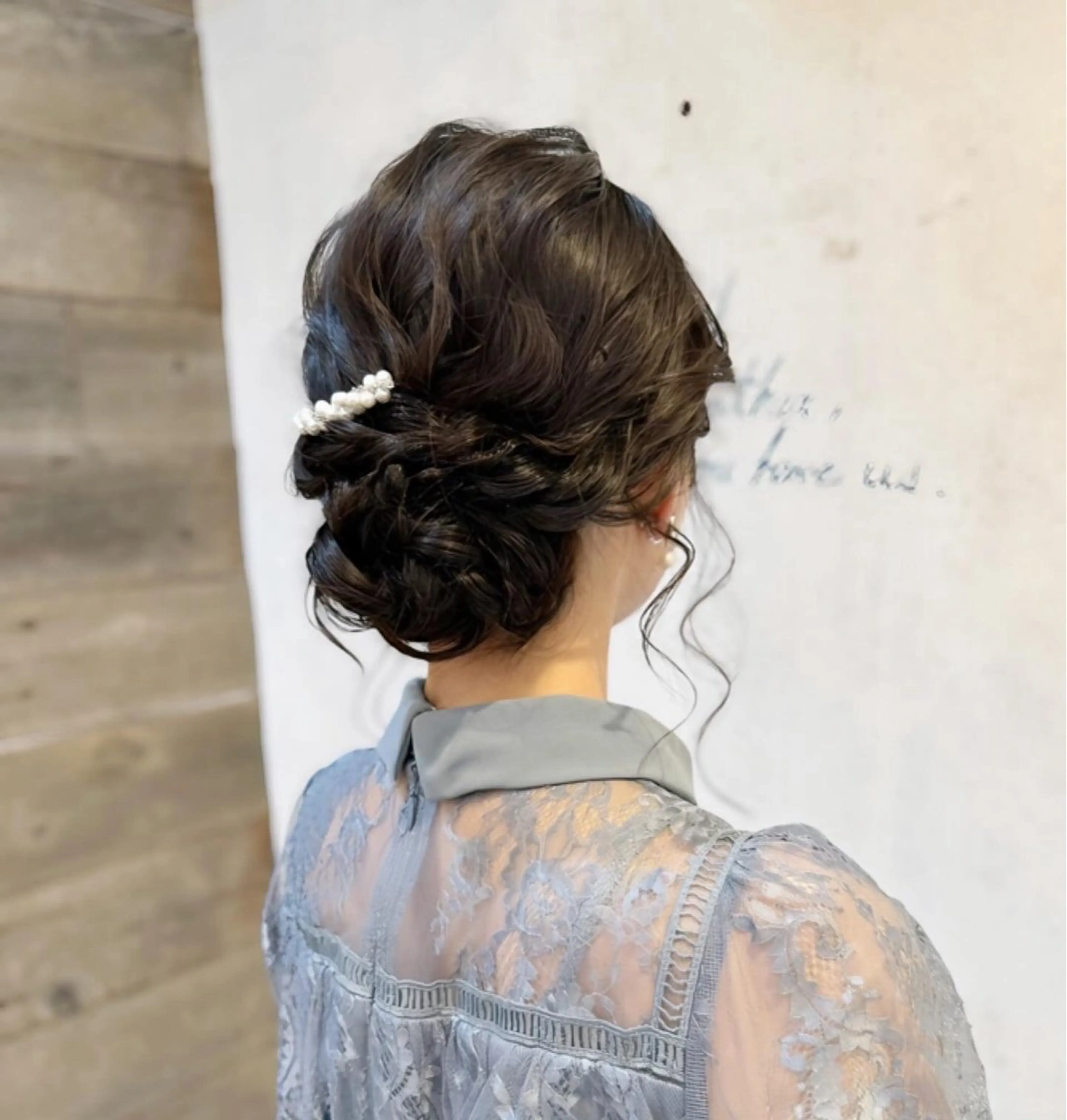 ミディアム ヘアアレンジ 結婚式・ブライダル ヘアセット hair room HARU所属・伊藤 栄子のヘアスタイル