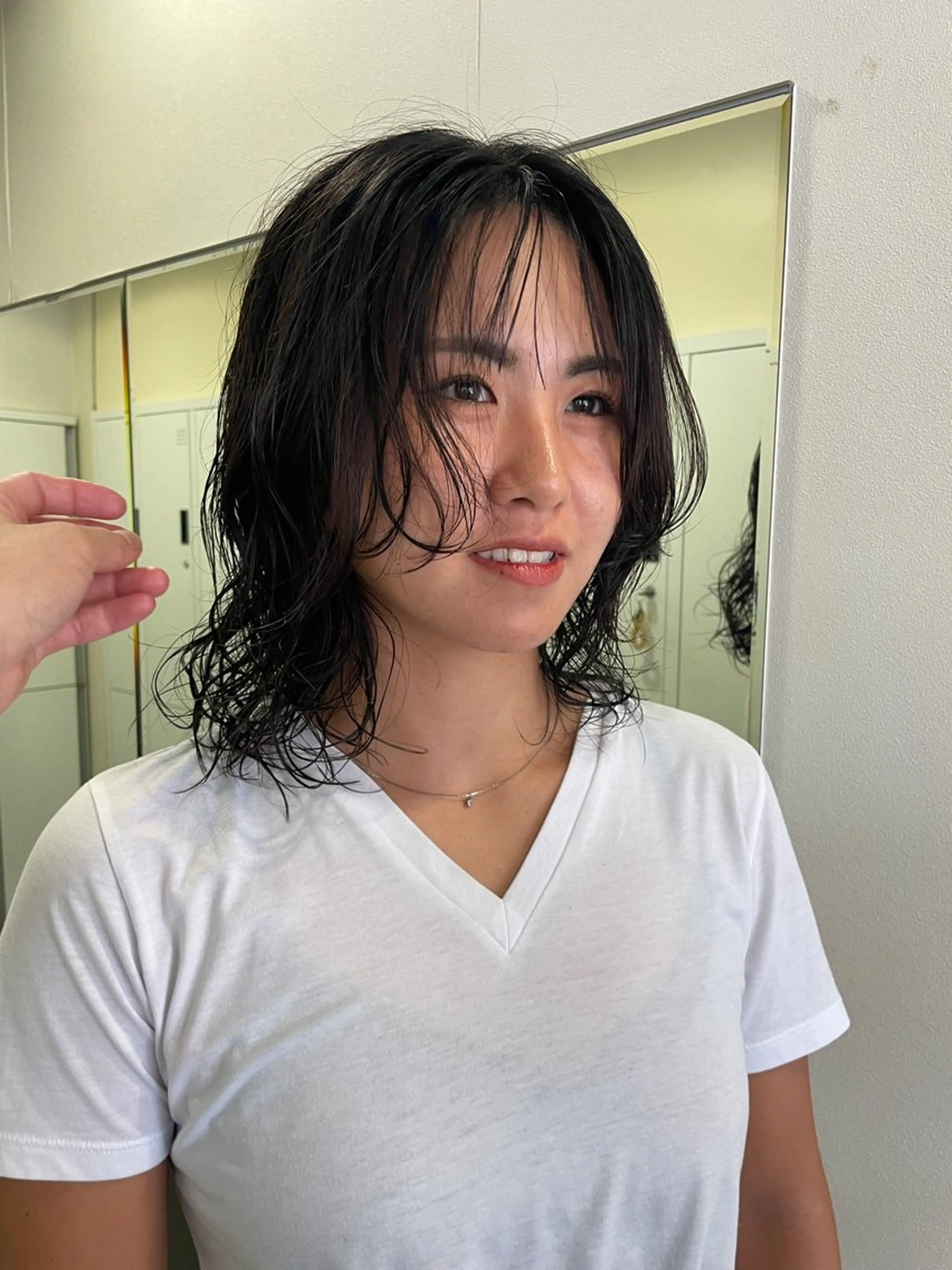 大人気👑[垢抜ける🌿‬ニュアンスパーマ]＋カット＋ツヤツヤオージュア4stepトリートメントの写真