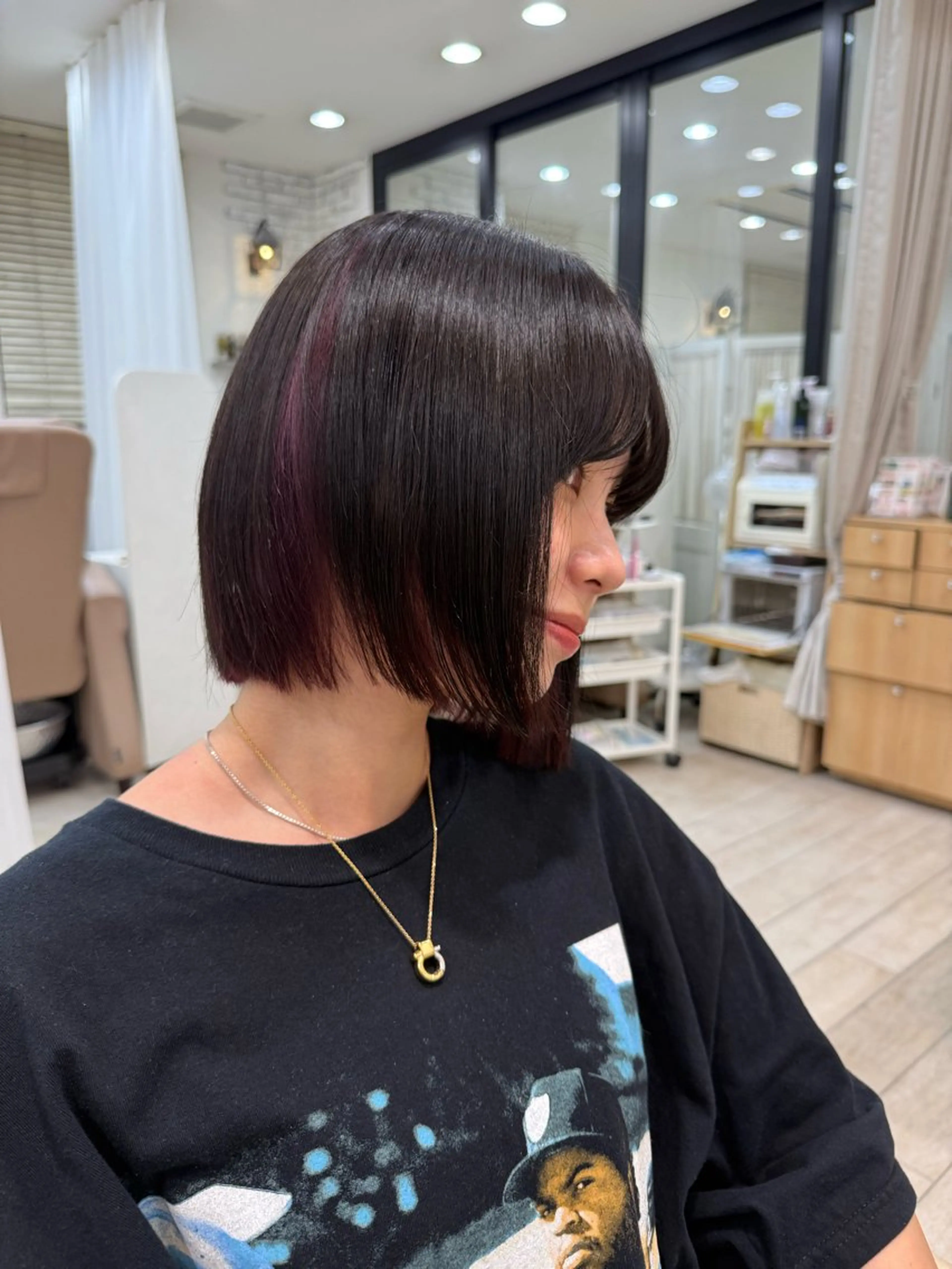 ミディアム 水澤 七斗のヘアスタイル