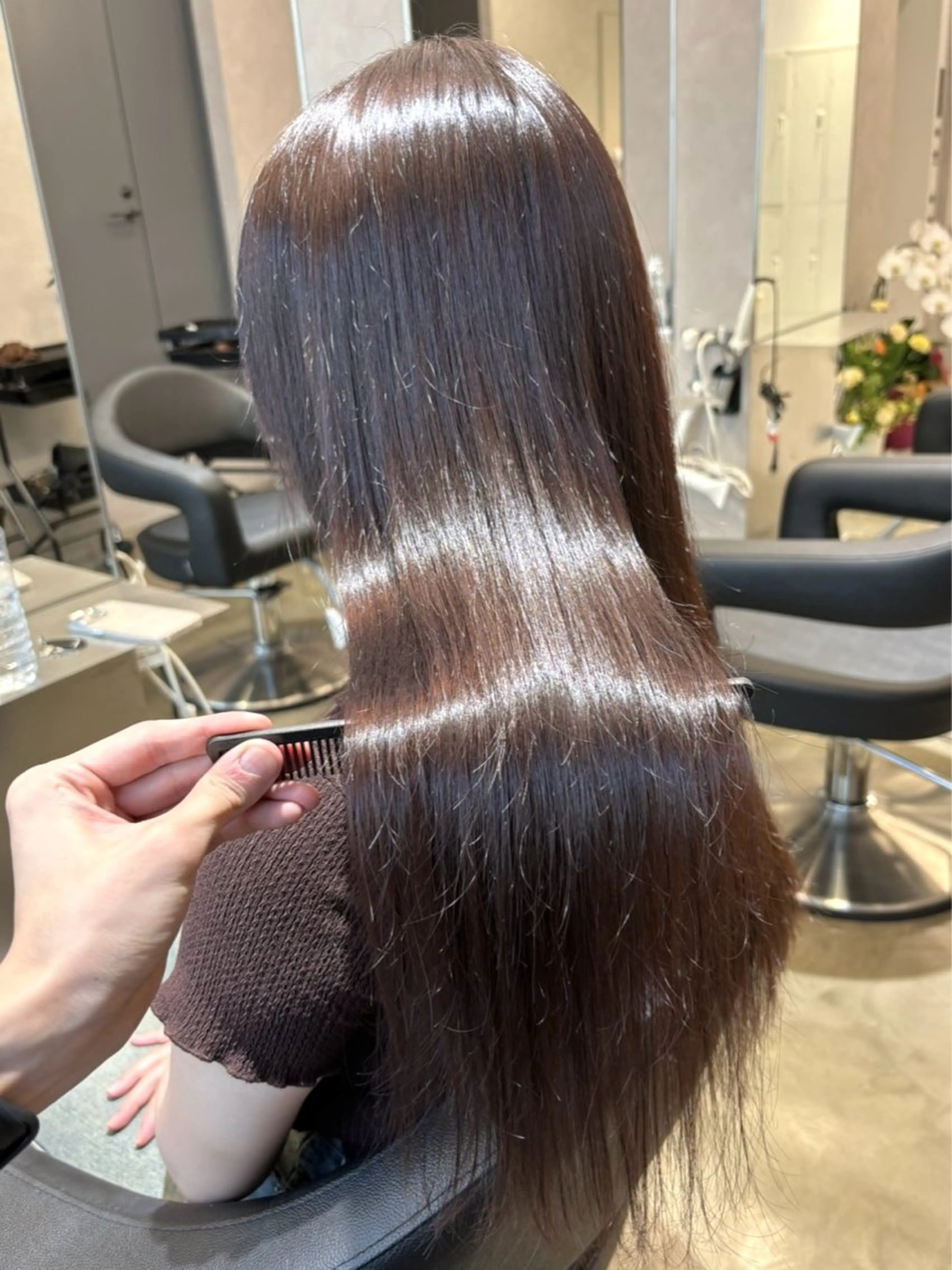 ロング カット 縮毛矯正 レイヤー/髪質改善 🩶KAITOのヘアスタイル