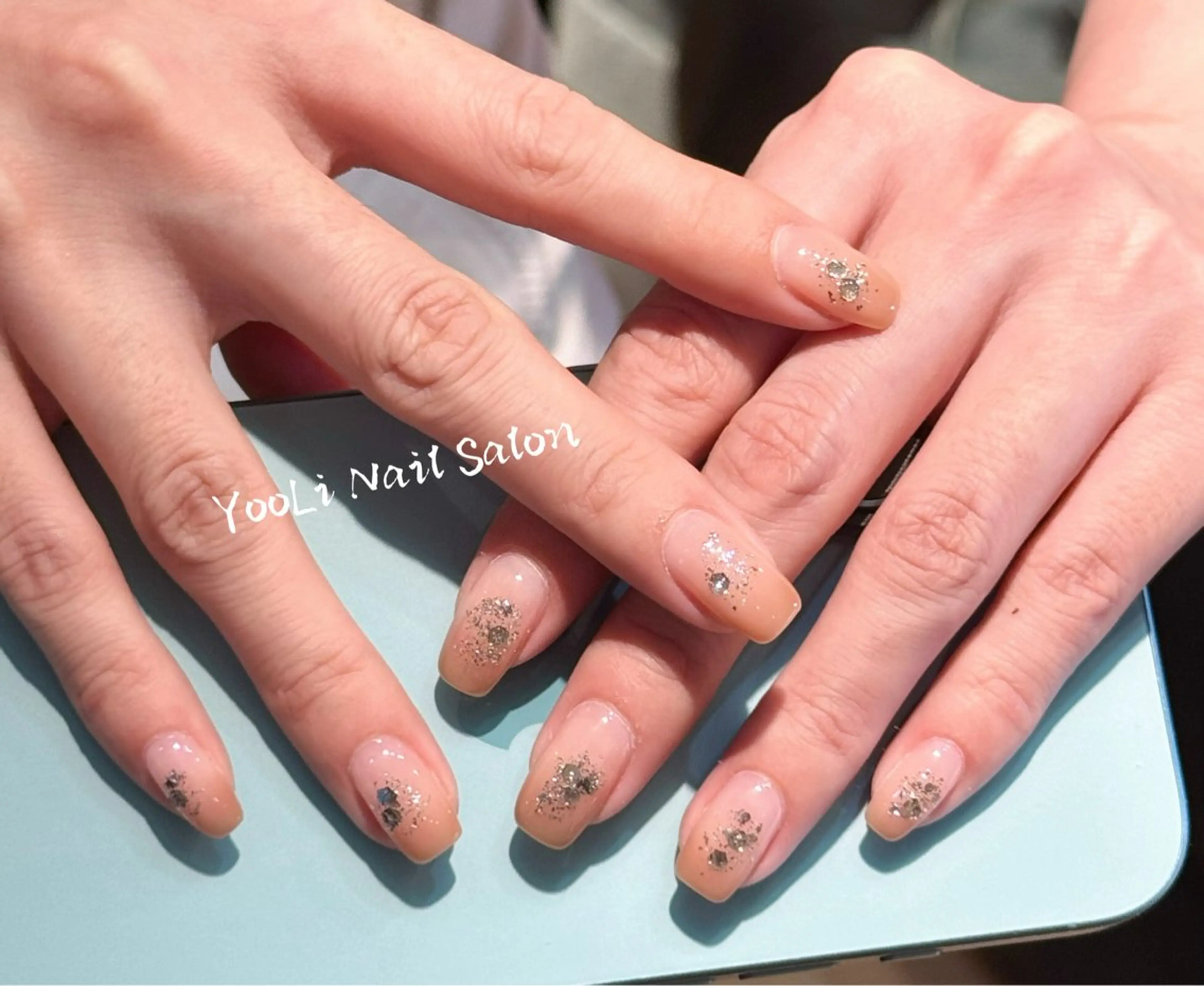 ネイル アートネイル オーロラネイル チークネイル フレンチネイル ガラスフレンチ ハンドネイル 🎀🎀YooLi Nail Salonのネイルデザイン