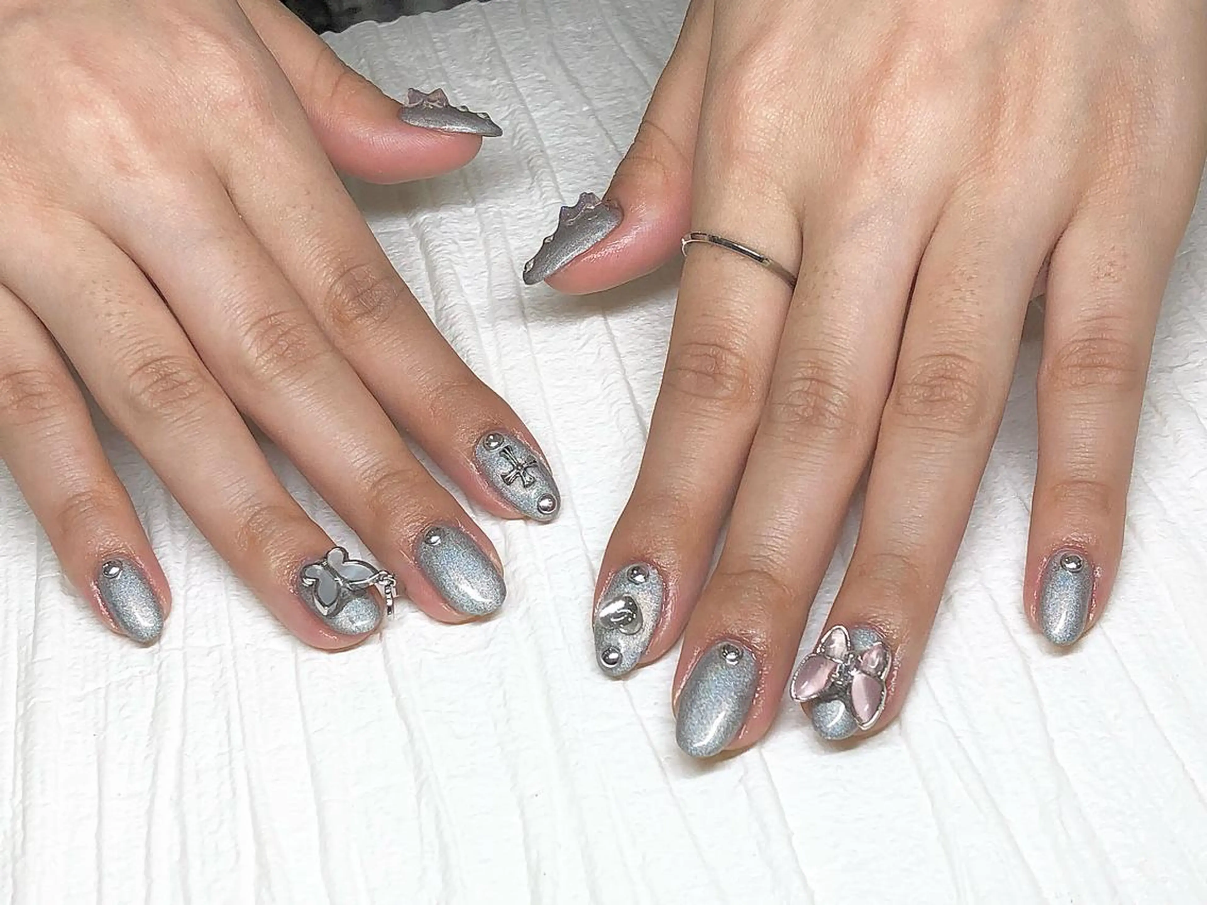 ショート ネイル 🦋Kiyomi. 🦋のネイルデザイン