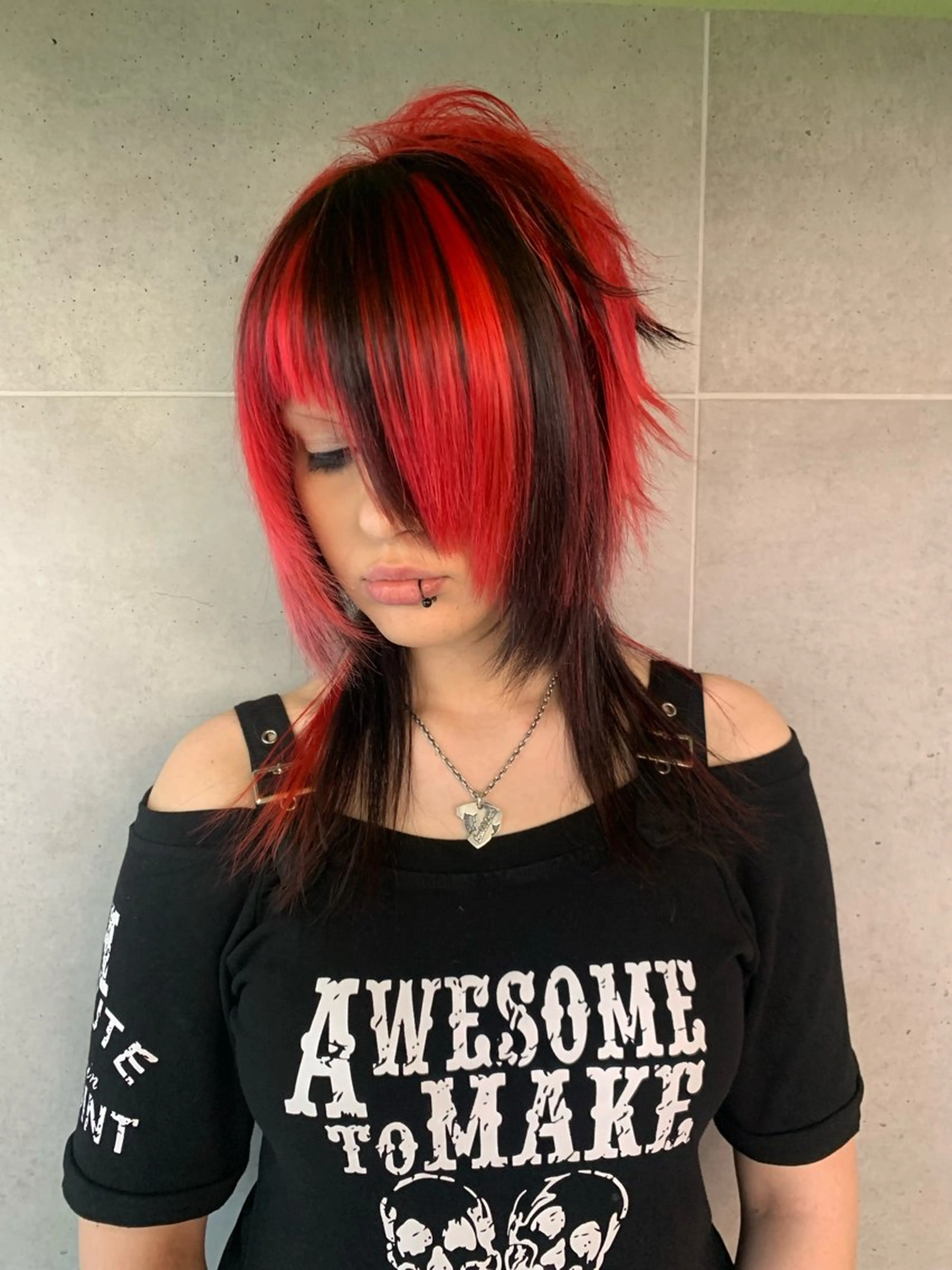 セミロング カラー ブリーチ デザインカラー ヘアカラー トリートメント THE./ブリーチ 透感カラー/髪質改善のヘアスタイル