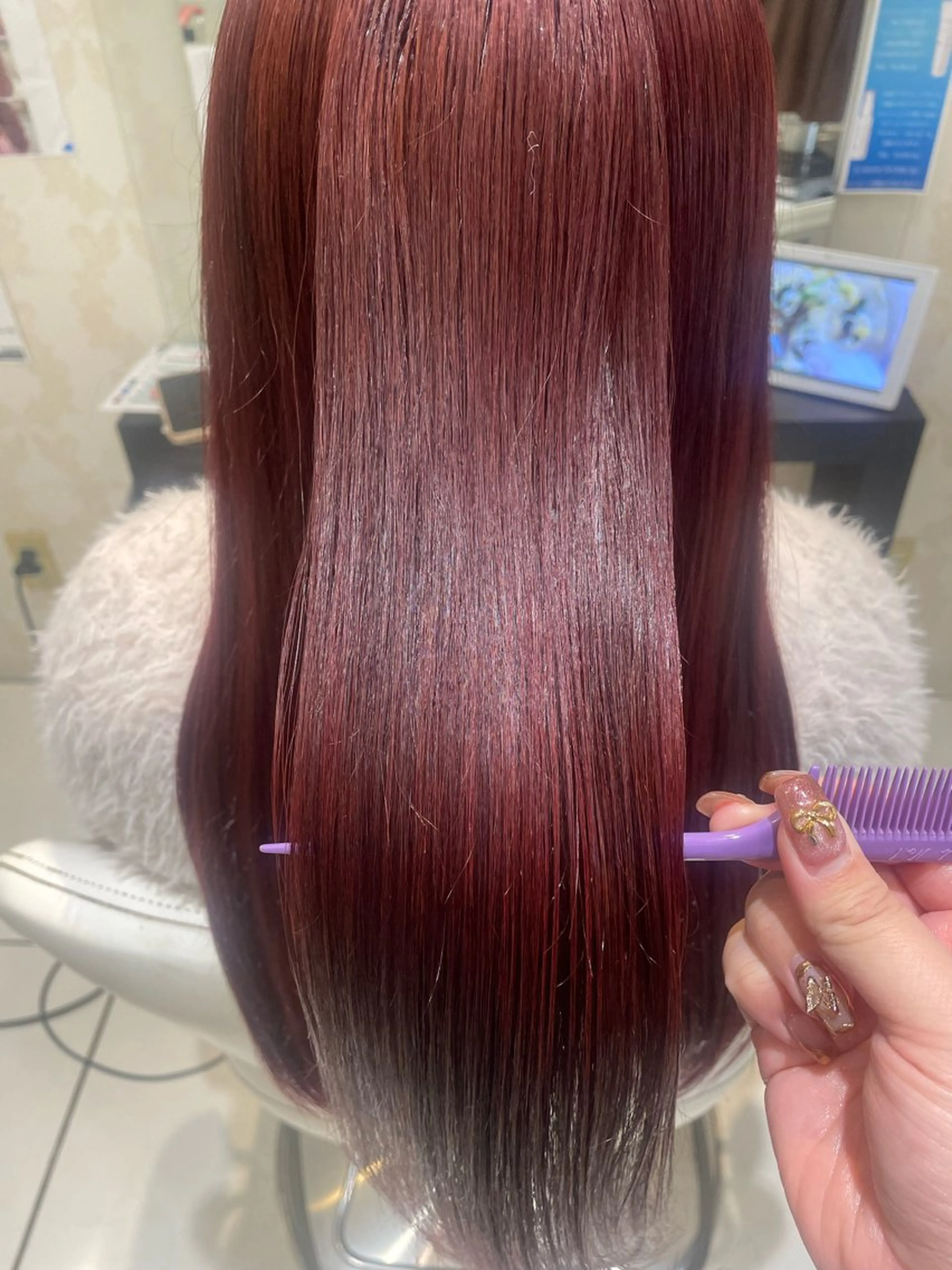 ロング カラー ヘアカラー トリートメント 💞暖色カラー 💞risaのヘアスタイル