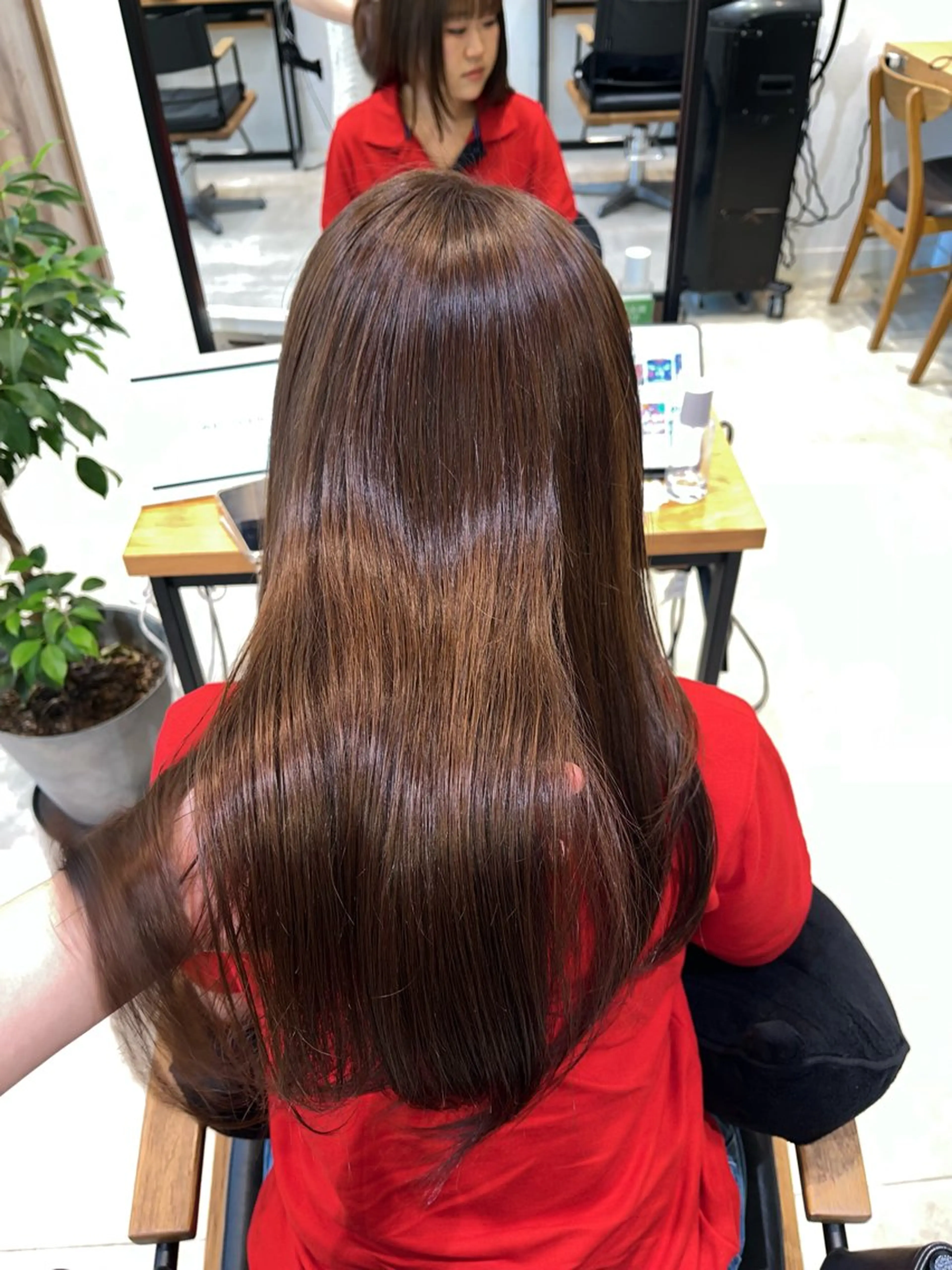 ロング カラー ケアカラー 産休中です 艶カラー♡オカのヘアスタイル
