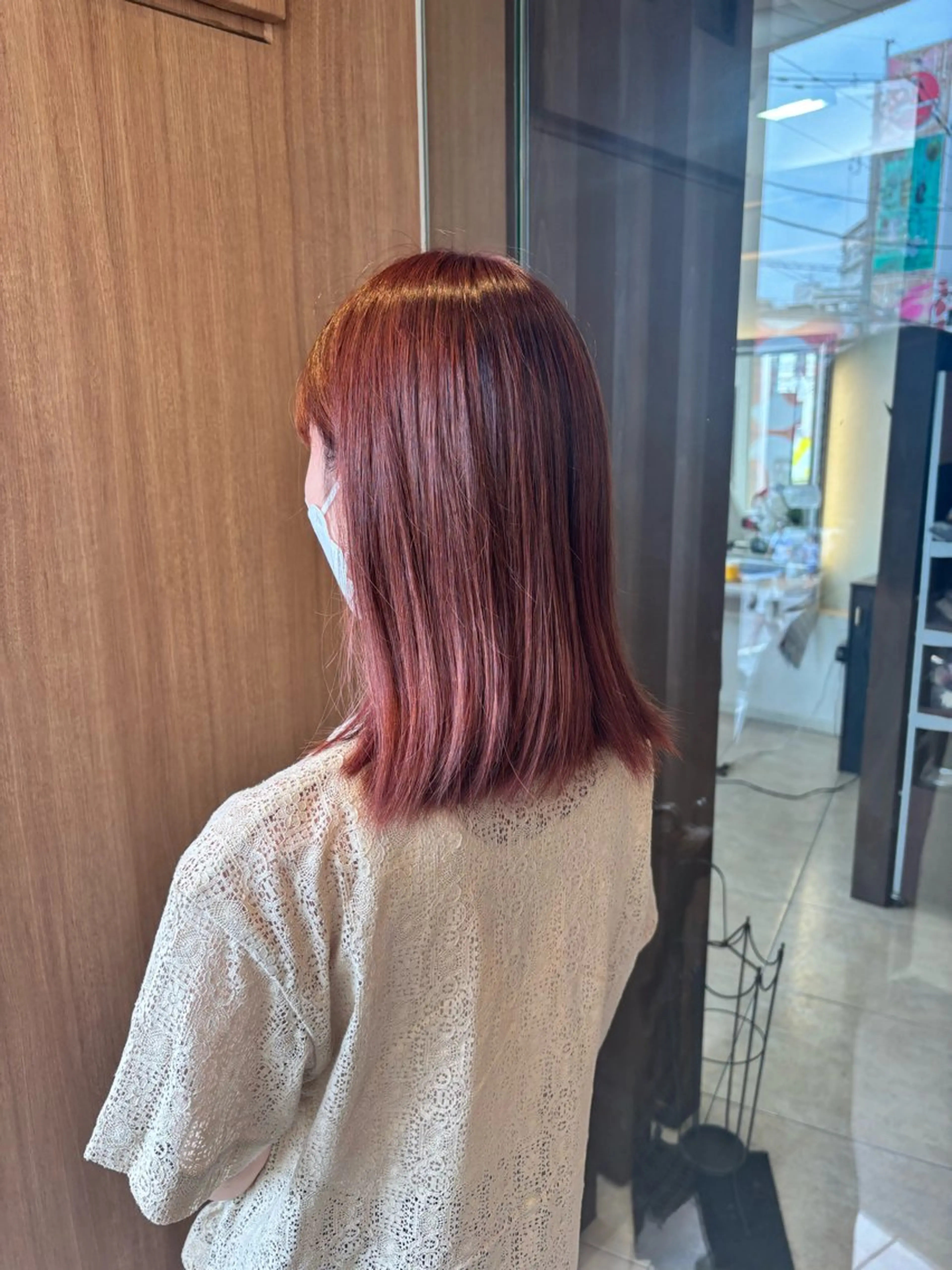 ミディアム カラー ハイトーンカラー ピンクカラー ヘアカラー オダセイナ /石橋阪大前のヘアスタイル