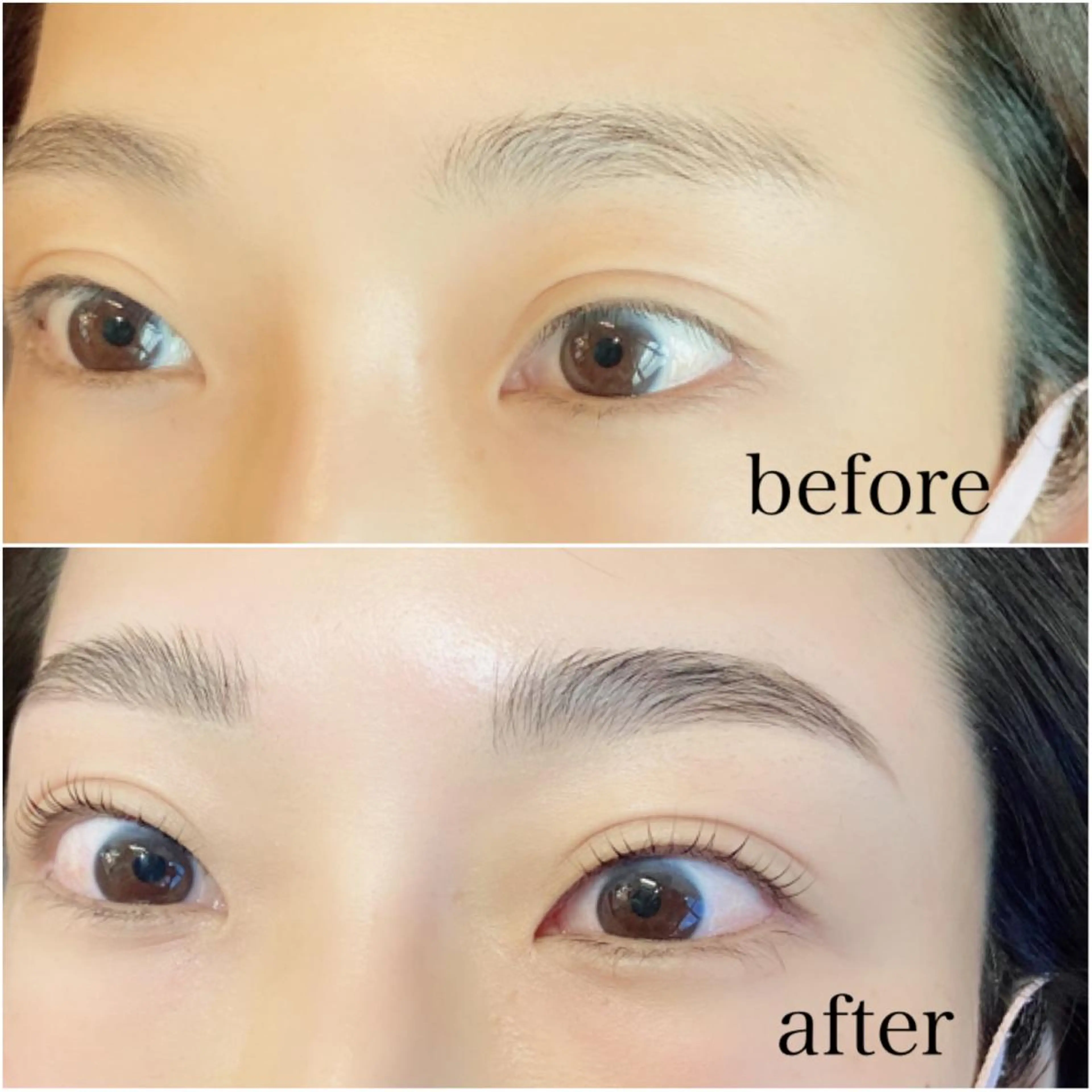 マツエク・マツパ アイブロウ 眉カラー ハリウッドブロウリフト 眉毛ワックス脱毛 ナチュラル オーダーメイドまつげ ＆まゆげ.RIKAのマツエク・マツパデザイン