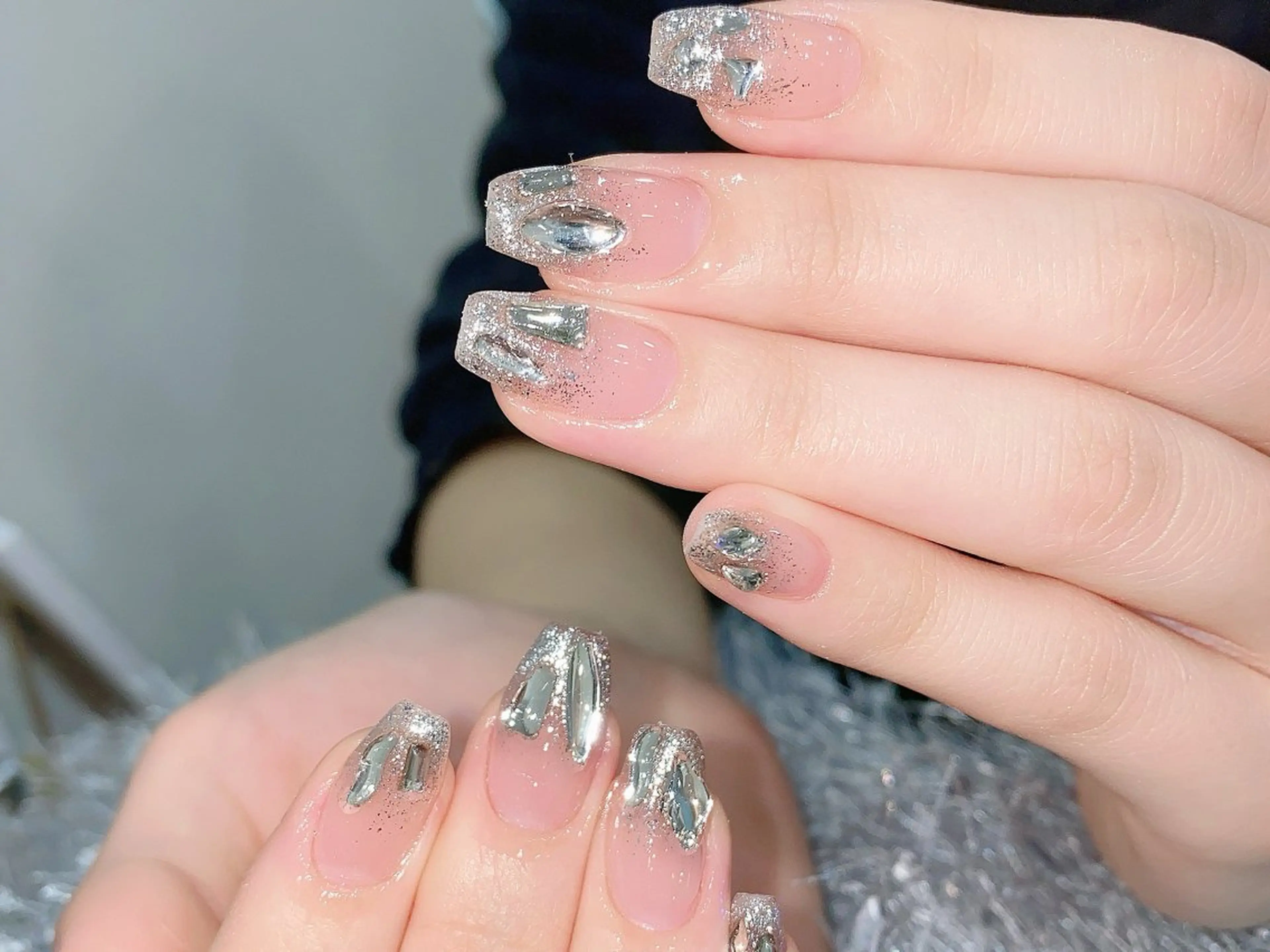 ネイル チークネイル 長さ出し フットネイル フレンチネイル ジェルネイル ハンドネイル Nikoネイルサロン中野店所属・merci リカのネイルデザイン