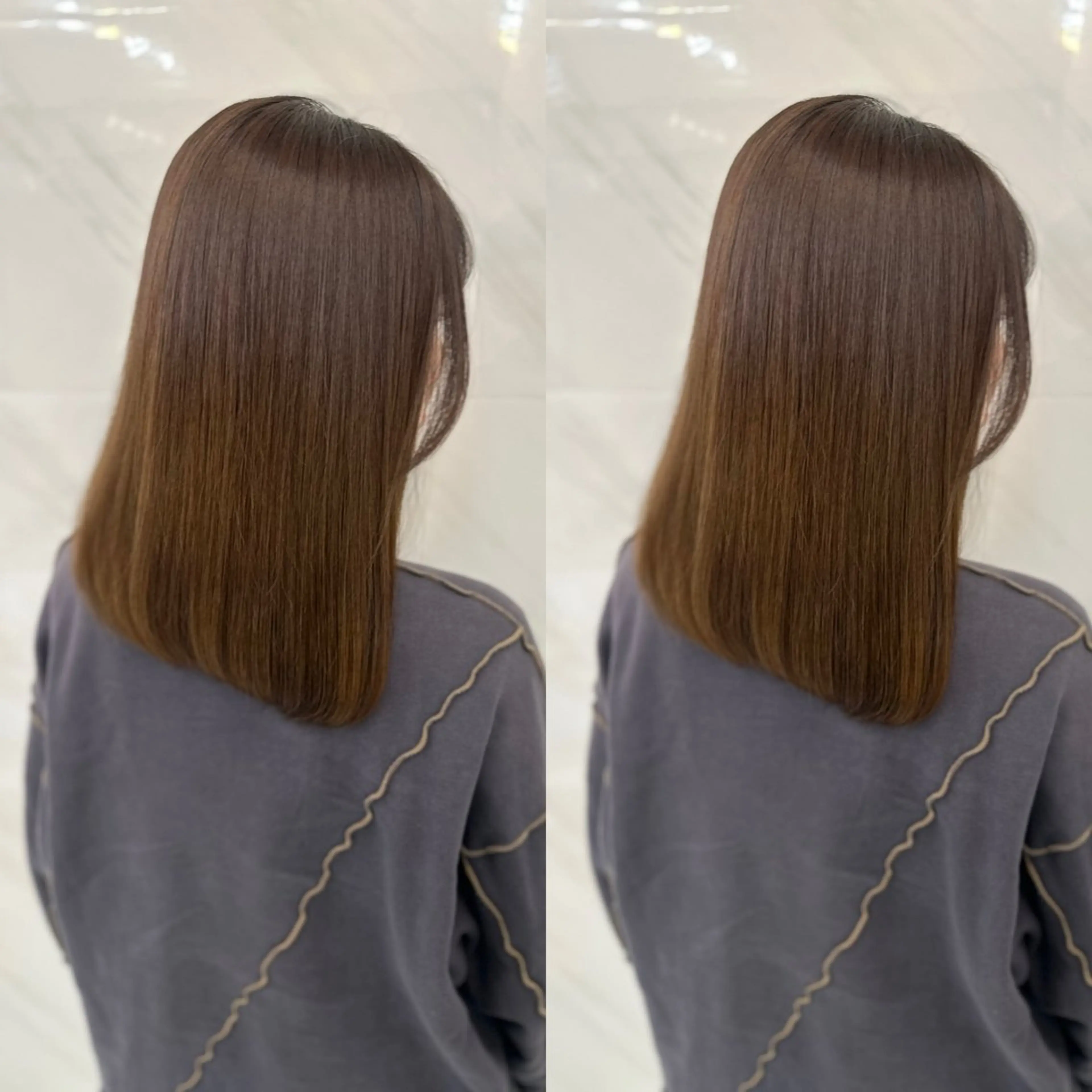 ミディアム 縮毛矯正💎髪質改善 艶カラー/木下のヘアスタイル