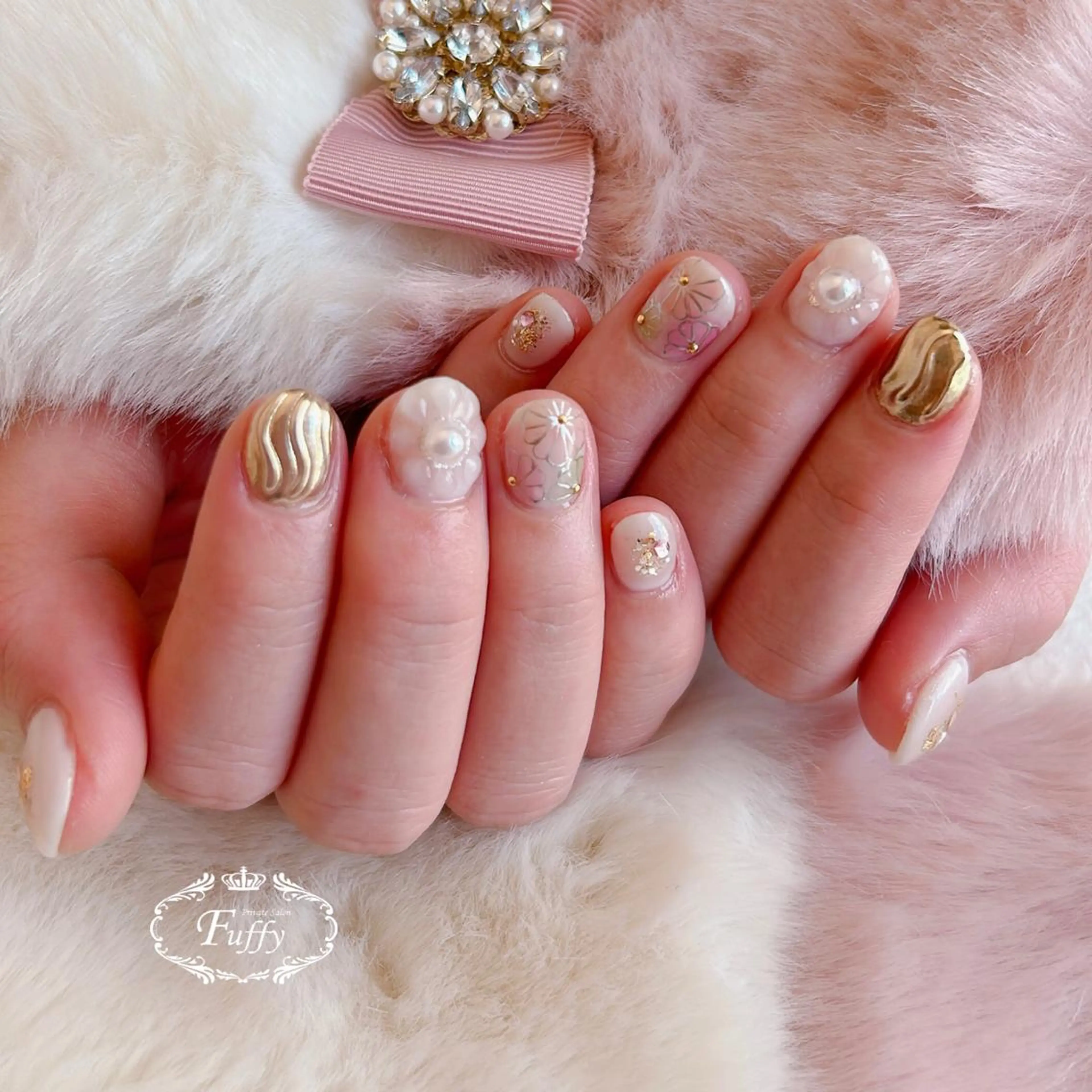 ネイル 成人式 ハンドネイル Fuffy所属・フーフィー Fuffyのネイルデザイン