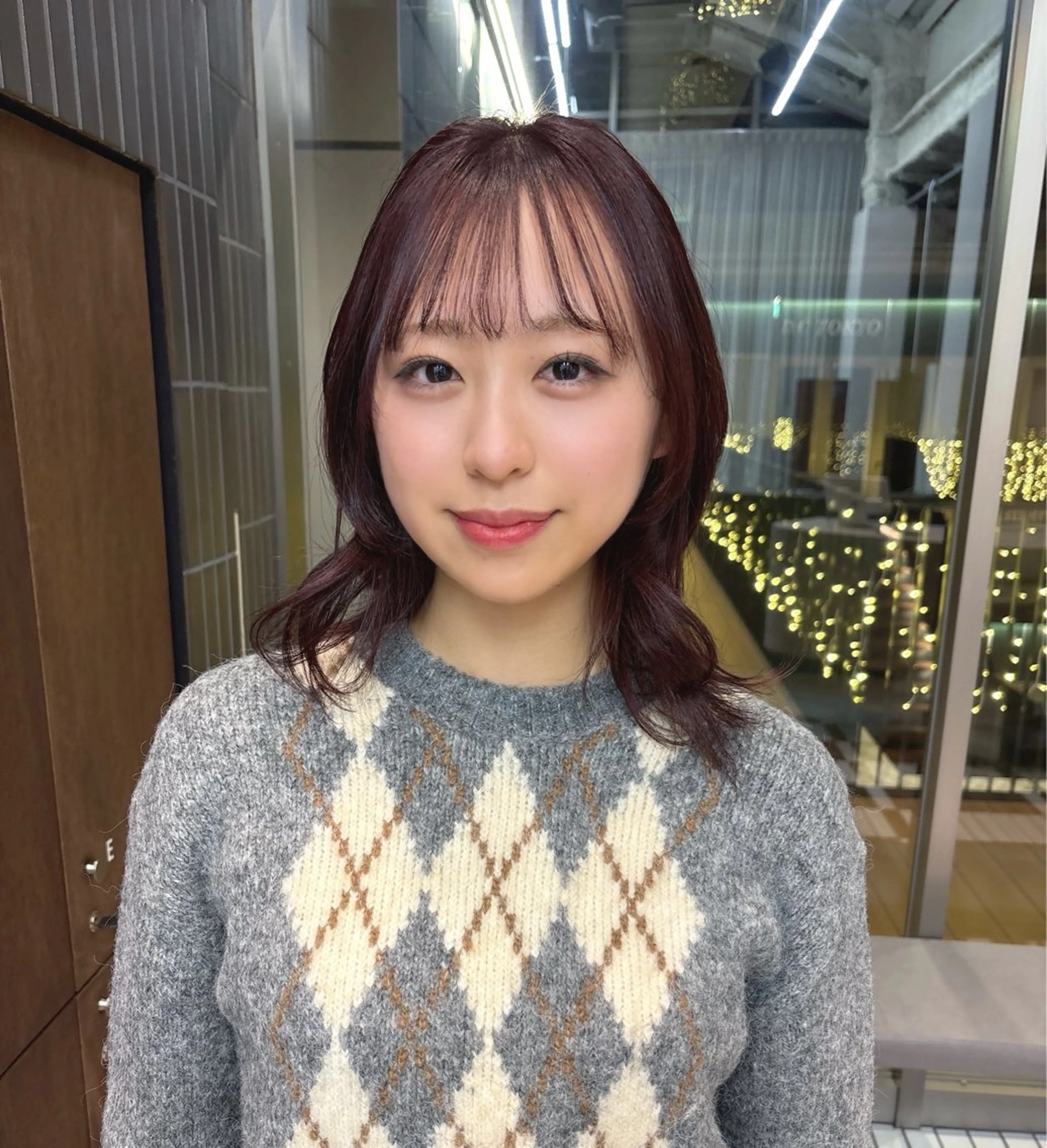 ミディアム カラー ヘアカラー トリートメント 名古屋栄カラーモデル sayoのヘアスタイル