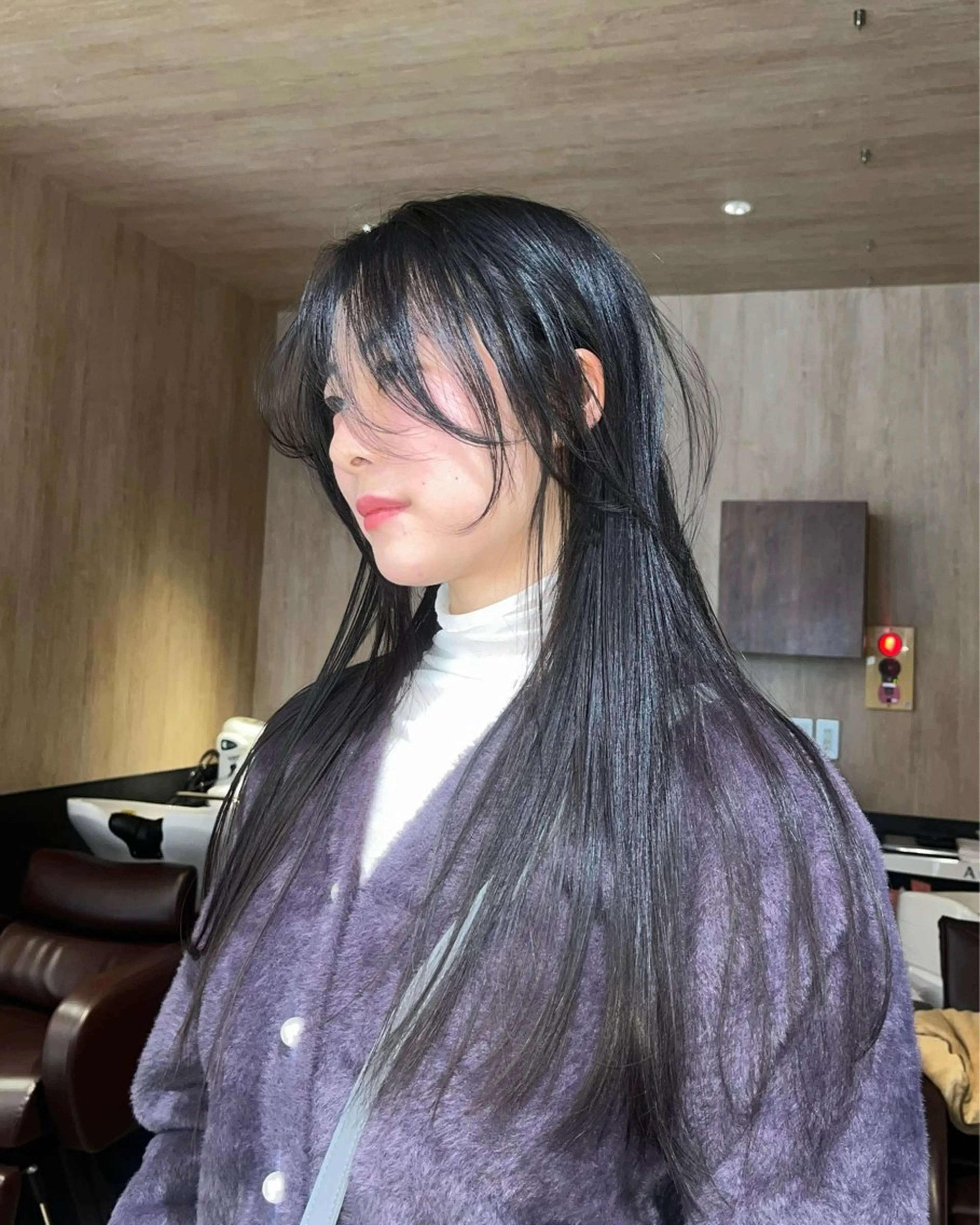 ロング カラー レイヤーカット ヘアカラー 産休中です 艶カラー♡オカのヘアスタイル