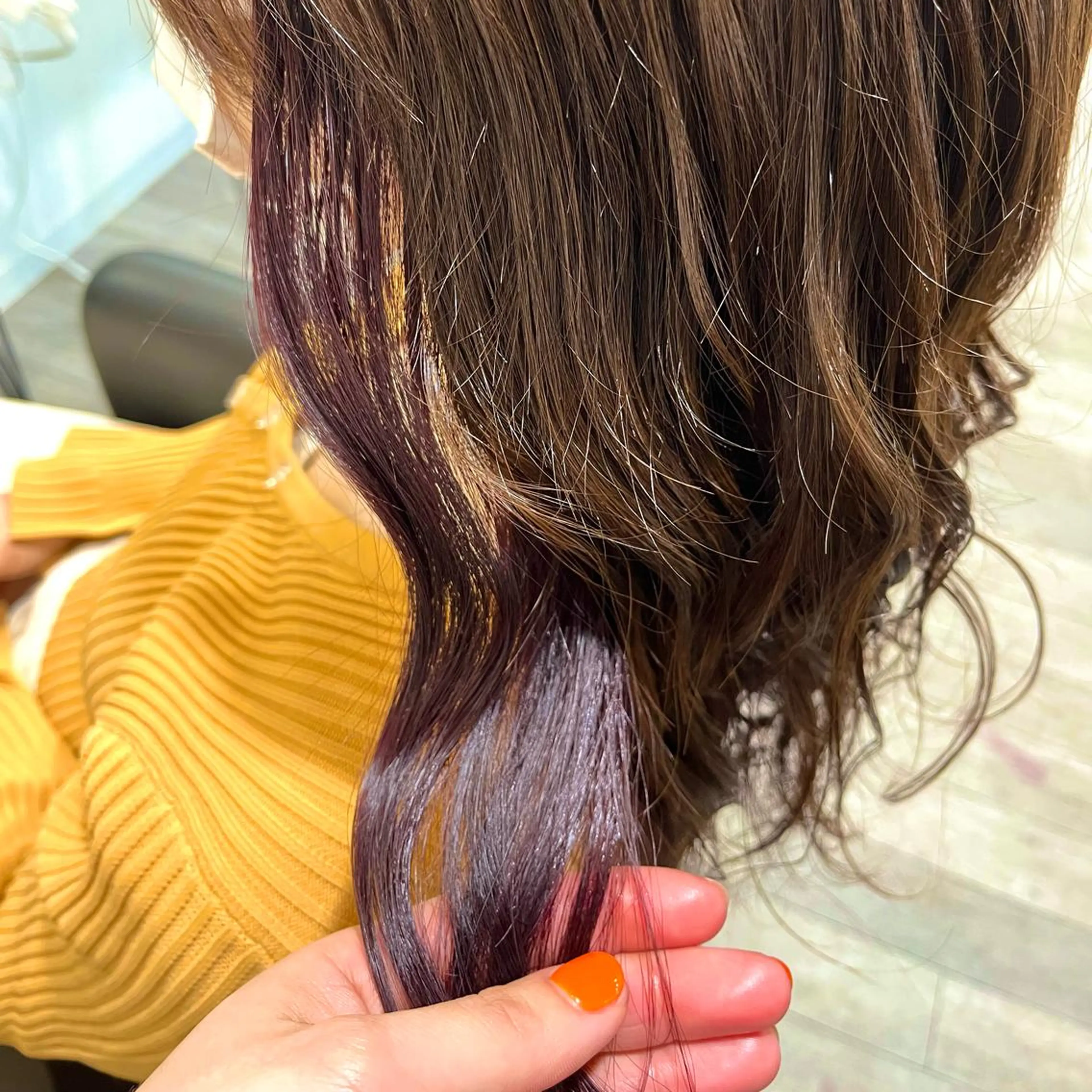 ロング カラー インナーカラー ピンクカラー unpeuhair二条店所属・長岡 美紀のその他イメージ