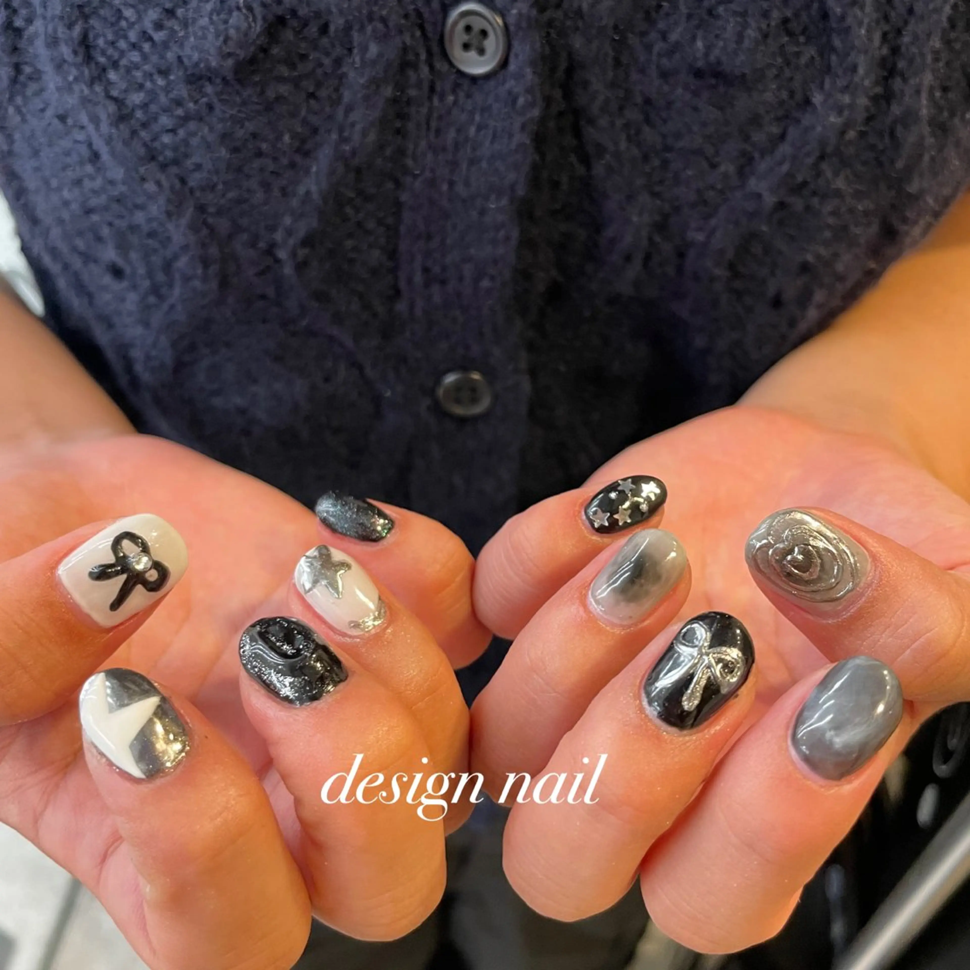 ネイル 🫧飛山琉桜/二条 ネイルアート/束感のマツエク・マツパデザイン