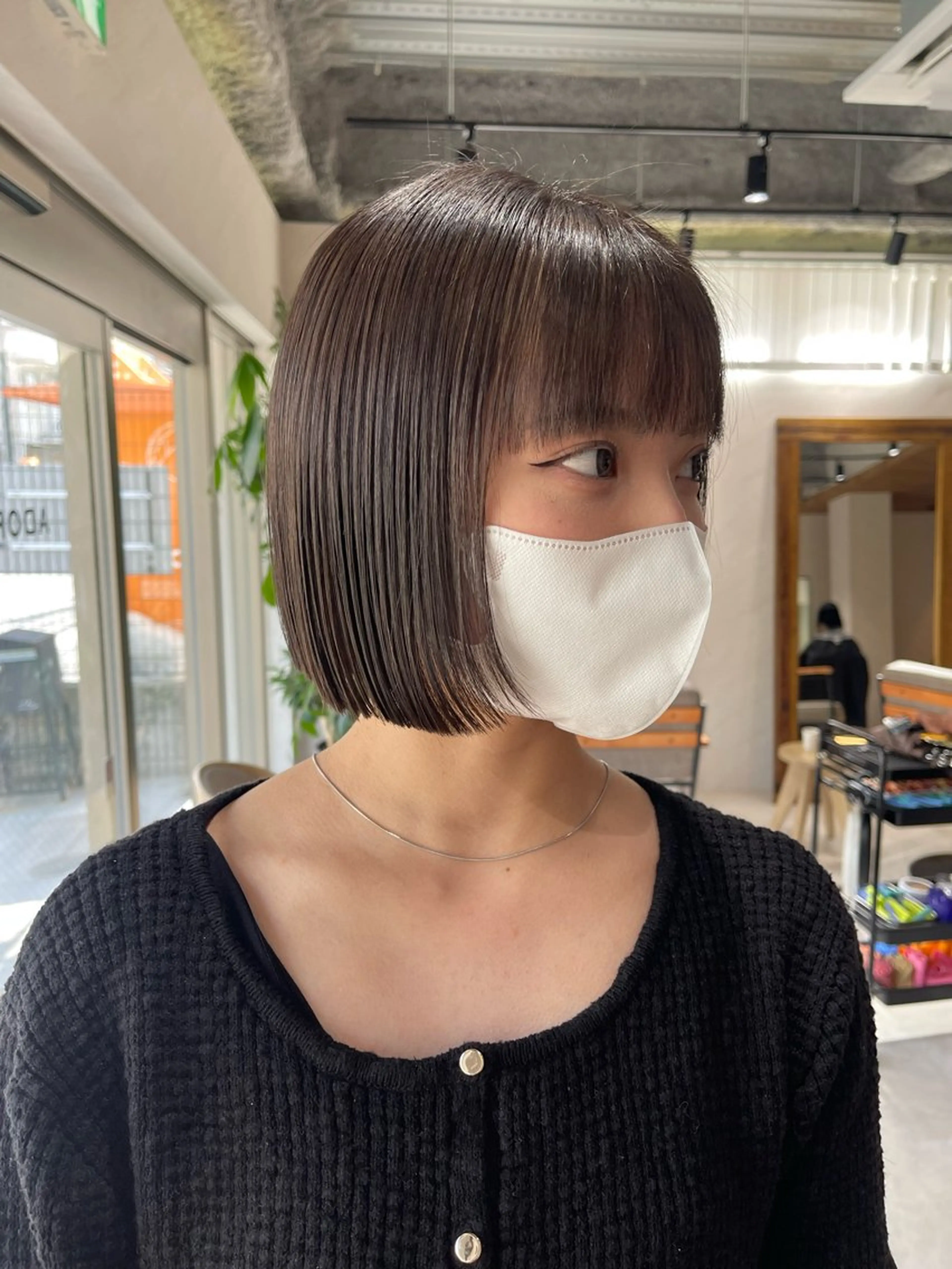 ショート カラー グレージュ ボブ カット ヘアカラー トリートメント 🩵ボブ/レイヤー /髪質改善🩵のヘアスタイル