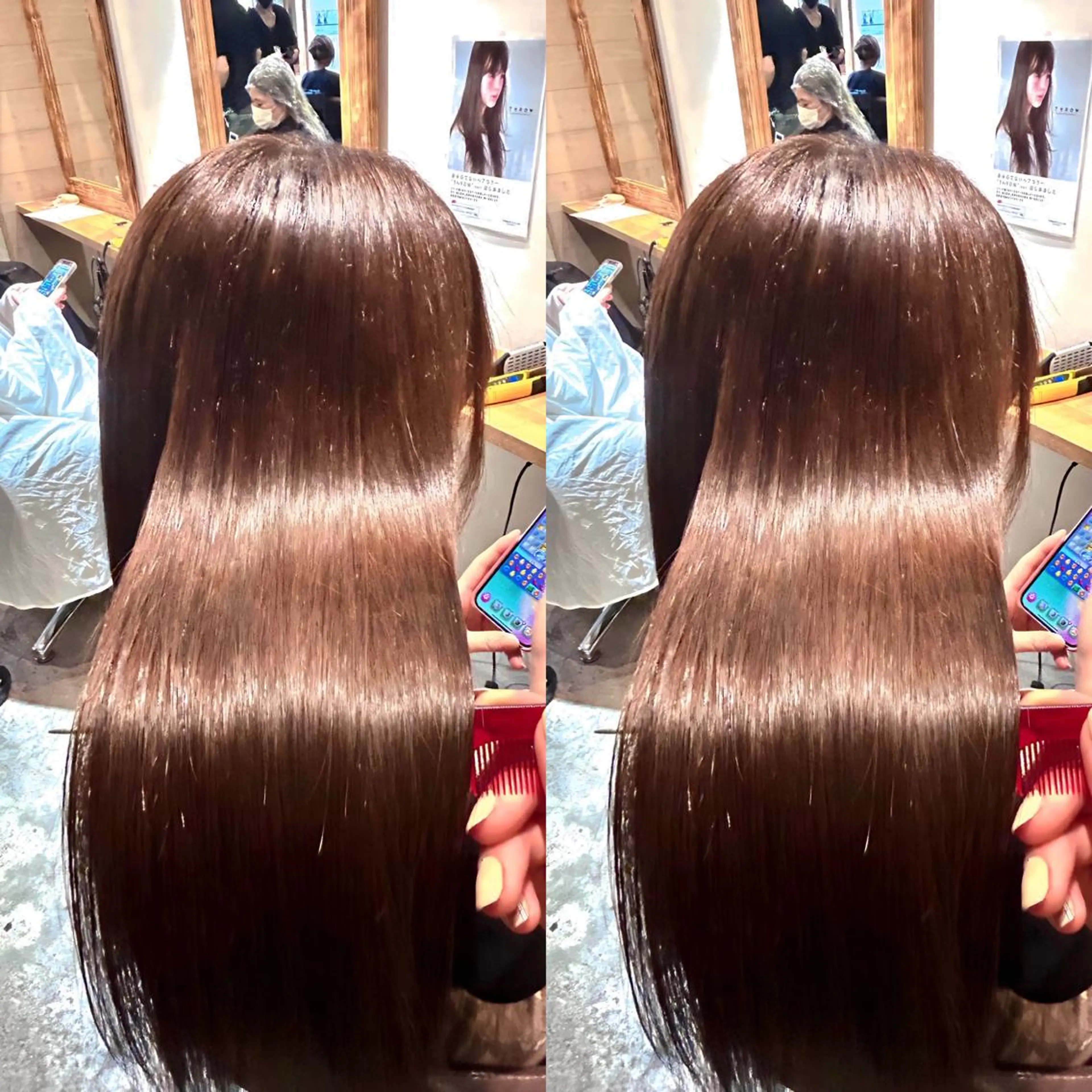 ロング カラー ヘアカラー トリートメント 店長✨️韓国ヘア✖️ 髪質改善カラー／純大のヘアスタイル