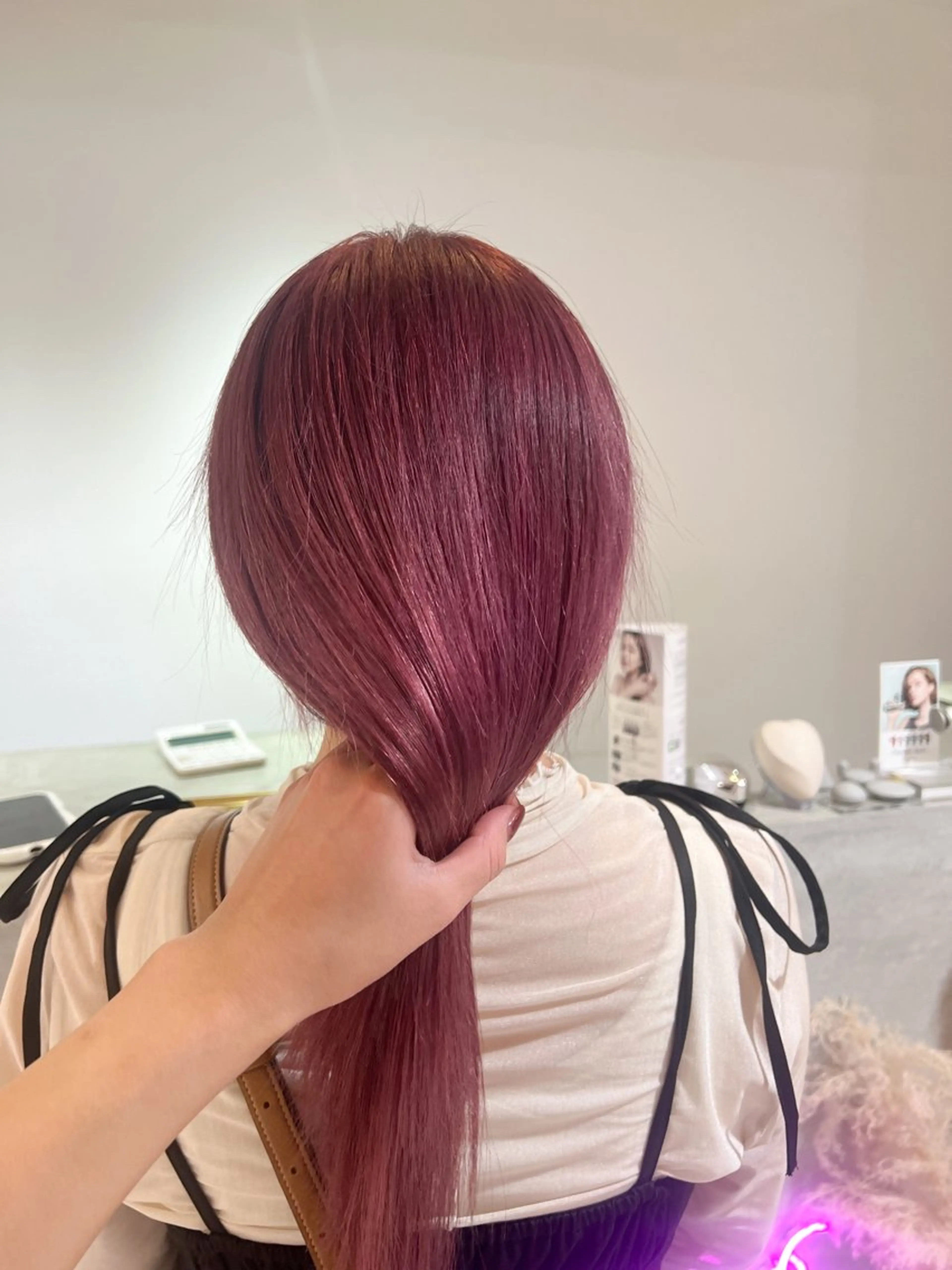 セミロング カラー ヘアカラー トリートメント 🎀ダブルカラー/ ピンク×ガーリー🎀のヘアスタイル