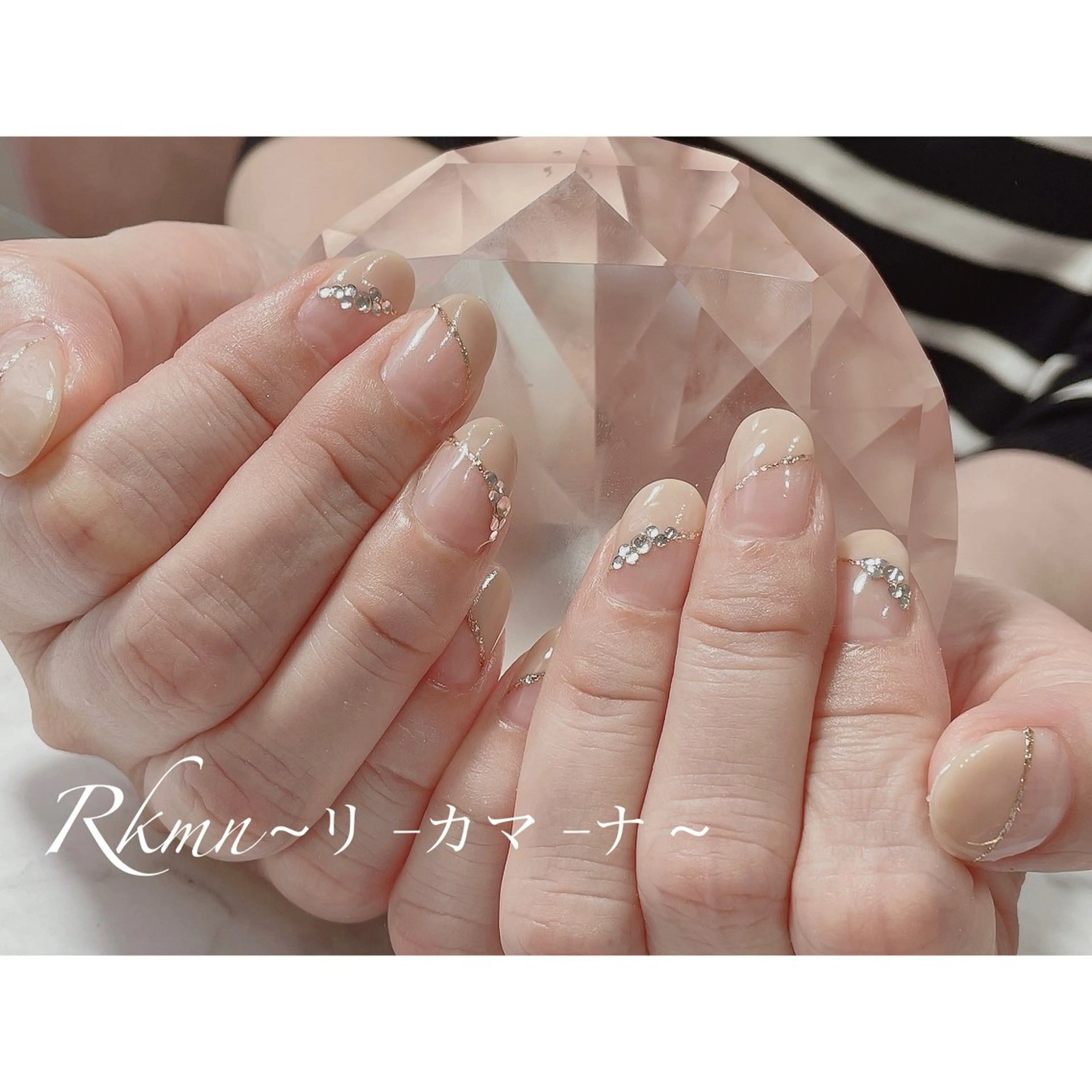 ネイル アートネイル フレンチネイル オフィスネイル シンプルネイル 春ネイル ハンドネイル フットネイル ハンドケア Rkmn ~リ-カマ-ナ~のネイルデザイン