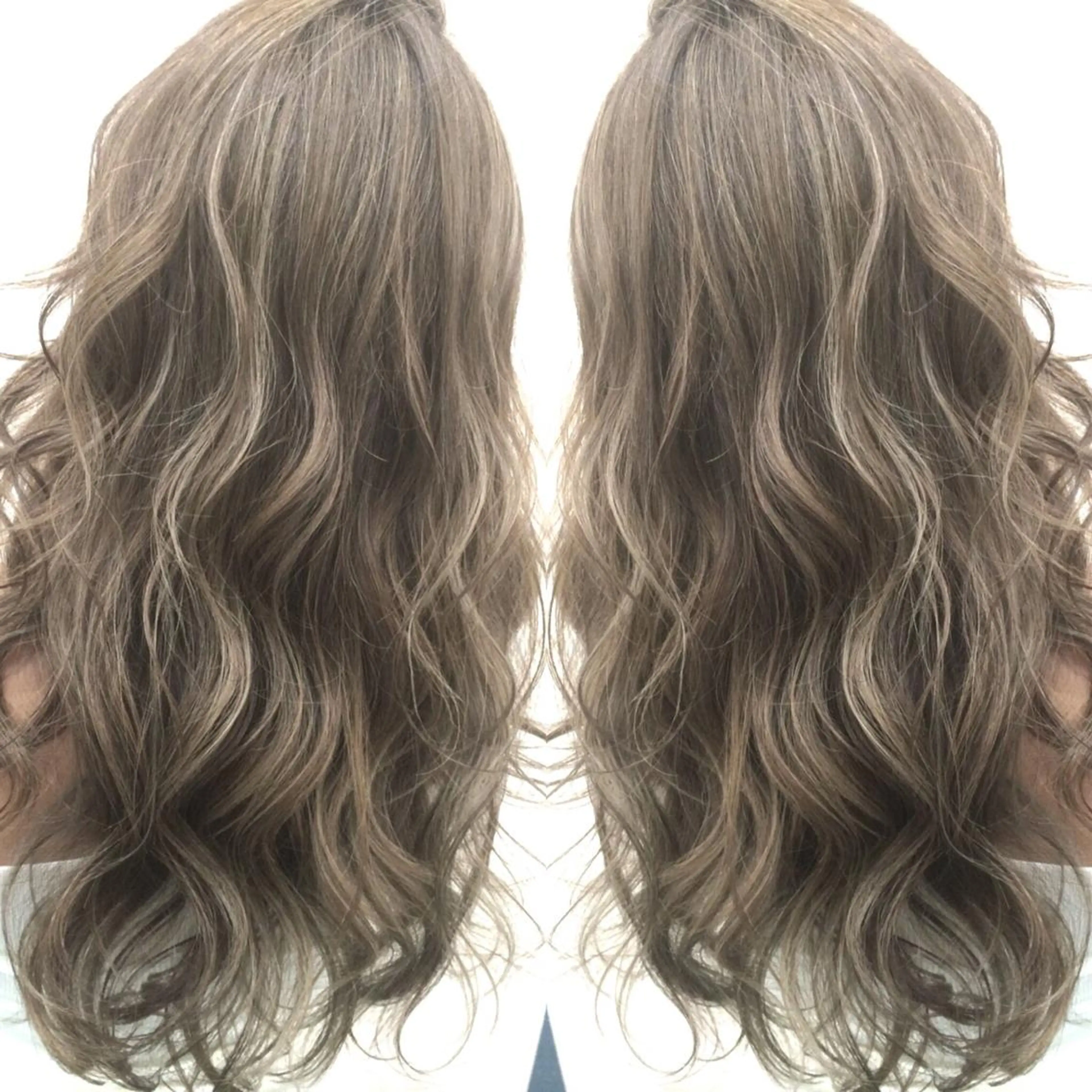 ロング カラー バレイヤージュ ベージュカラー レイヤーカット 井上 一平のヘアスタイル