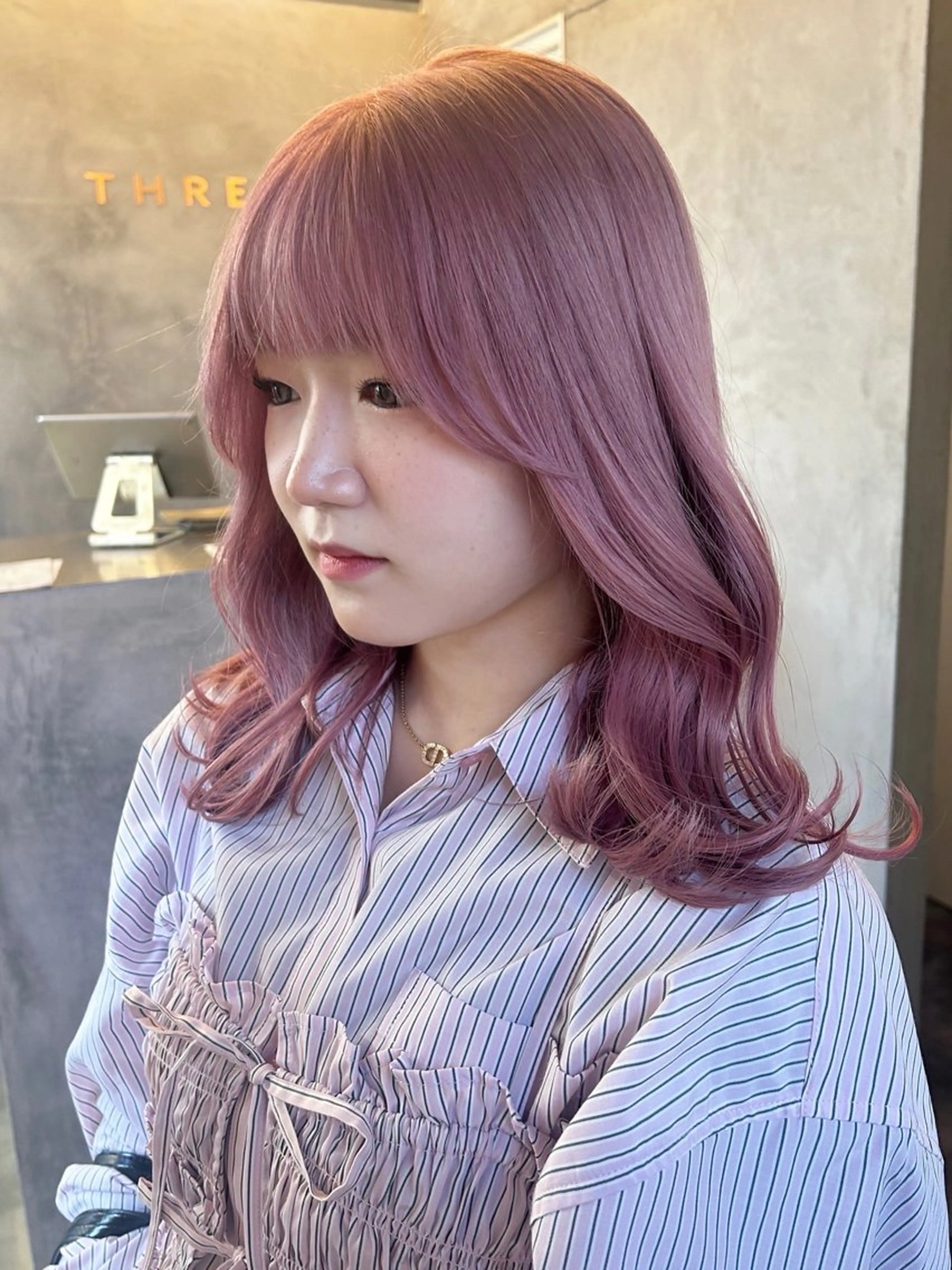 ロング カラー ヘアカラー トリートメント Haru/THREE …by velvetのヘアスタイル