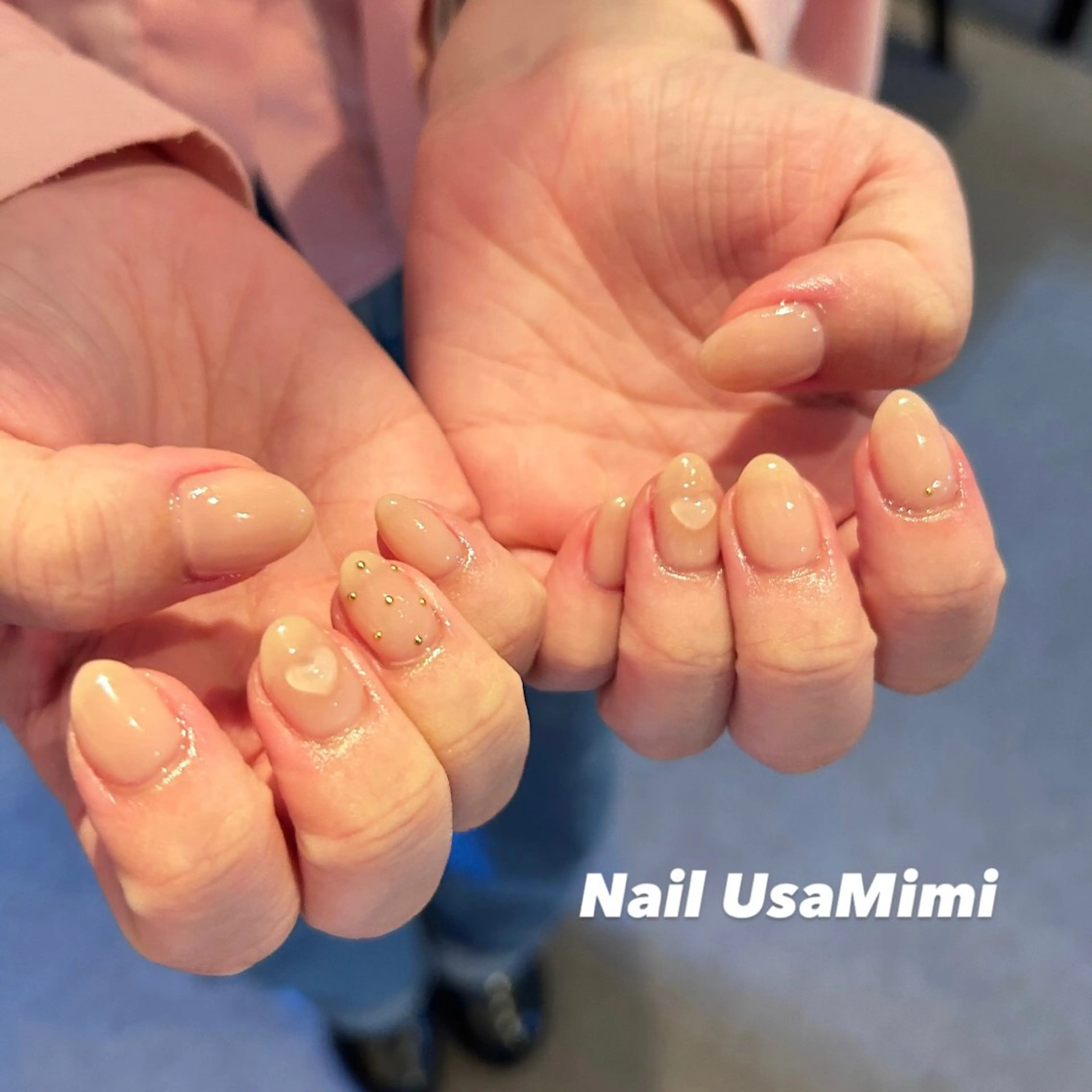ネイル ジェルネイル マグネットネイル 持ち込み ワンカラーネイル パラジェル 本町ネイルNail UsaMimiのネイルデザイン