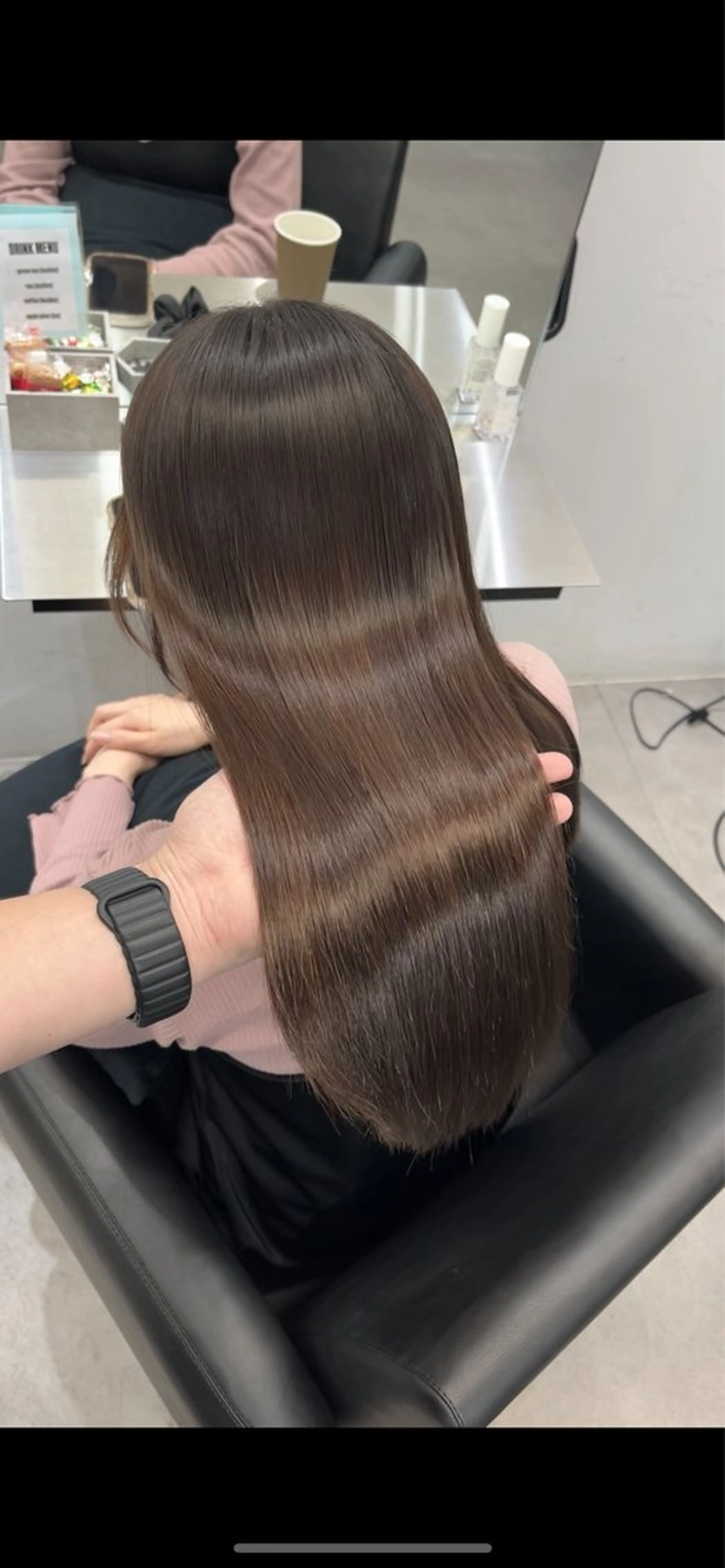 ロング カット ヘアカラー 縮毛矯正 トリートメント 髪質改善/縮毛矯正 梅田茶屋町/西尾祐作のヘアスタイル