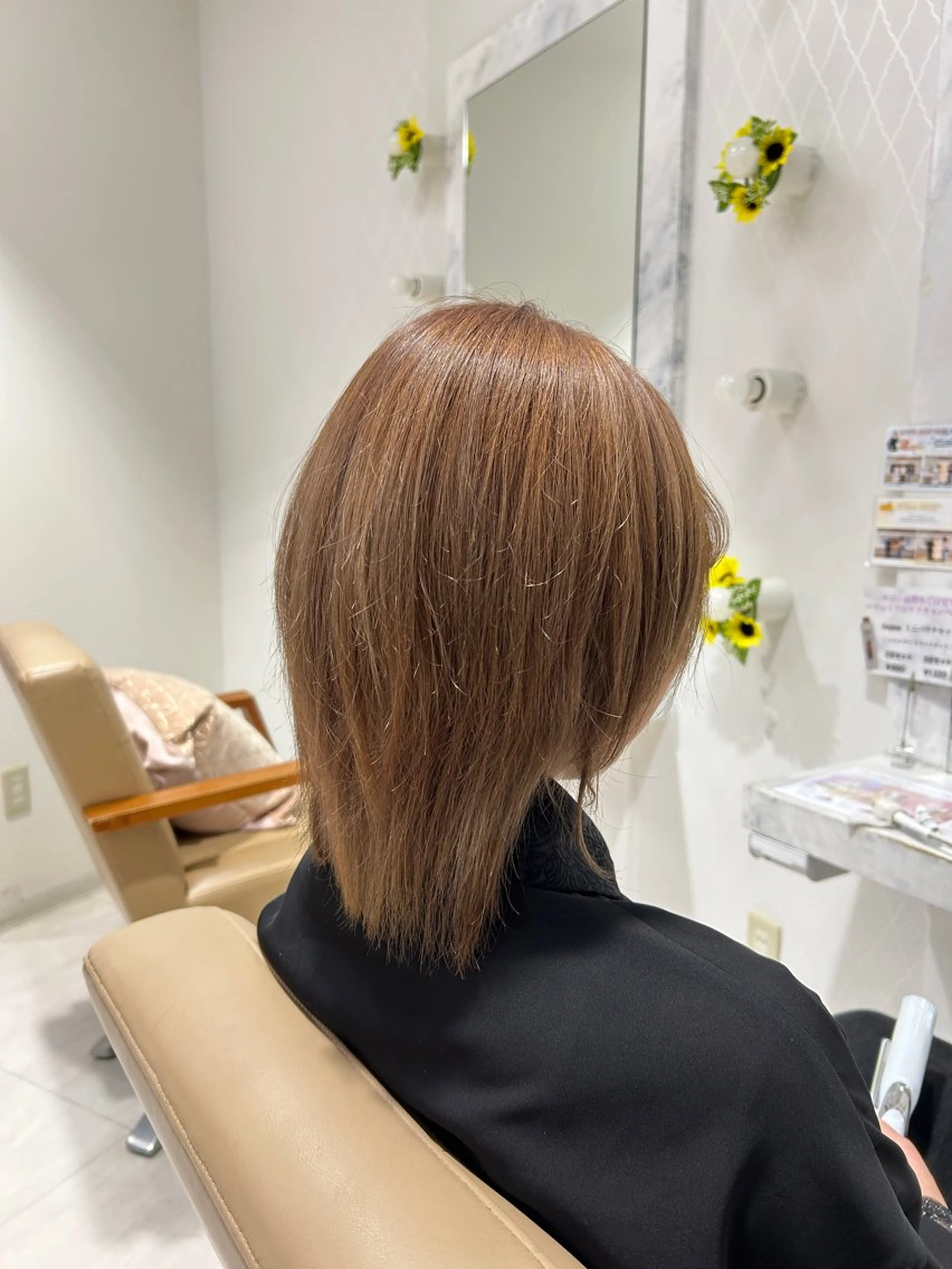 ミディアム 野田阪神/レイヤー/ ハイライト/yuuのヘアスタイル