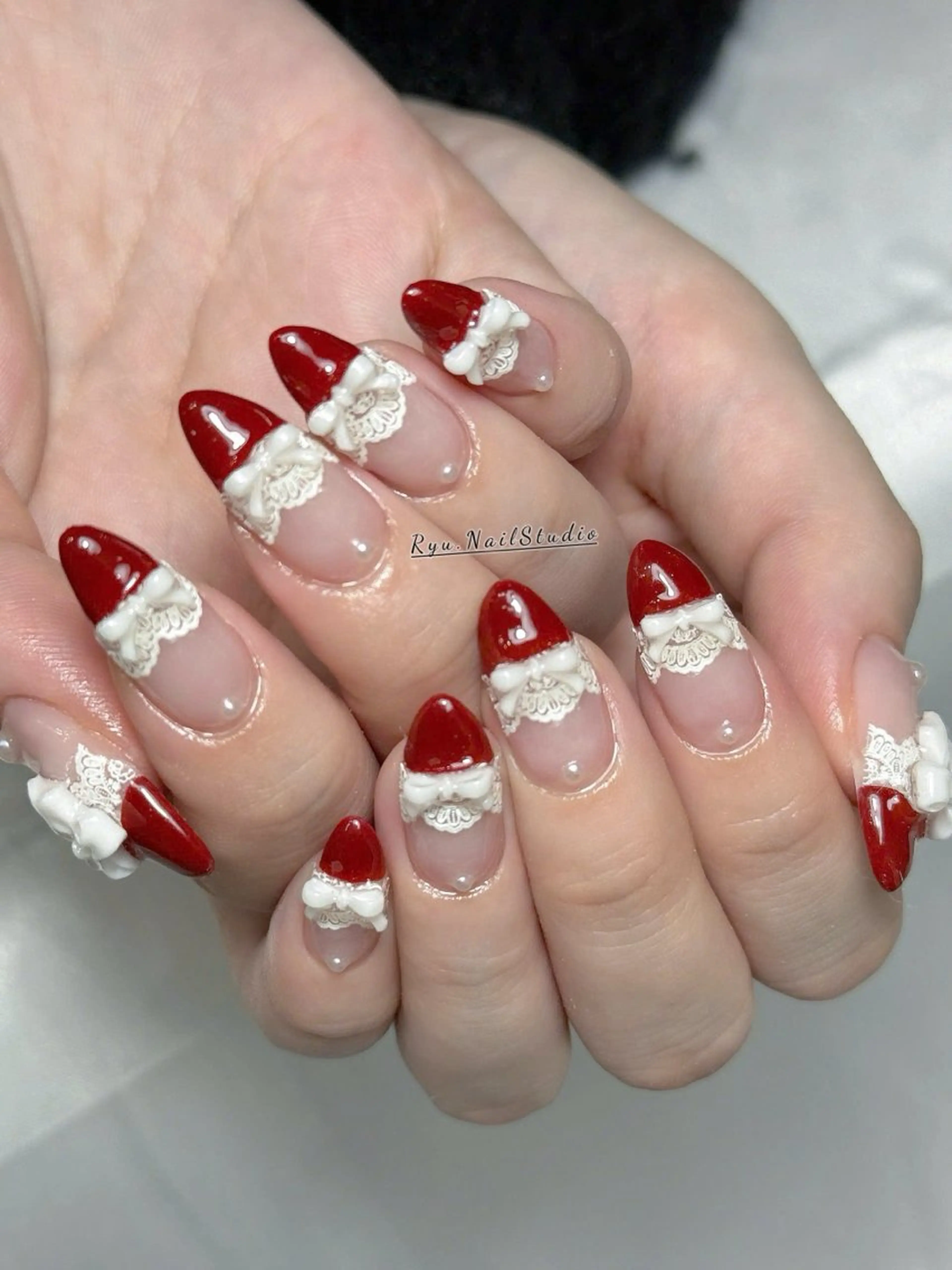 ネイル アートネイル フレンチネイル ジェルネイル キラキラネイル ニュアンスネイル Ryu Nail Studio所属・Ryu Nail YukiChanのネイルデザイン