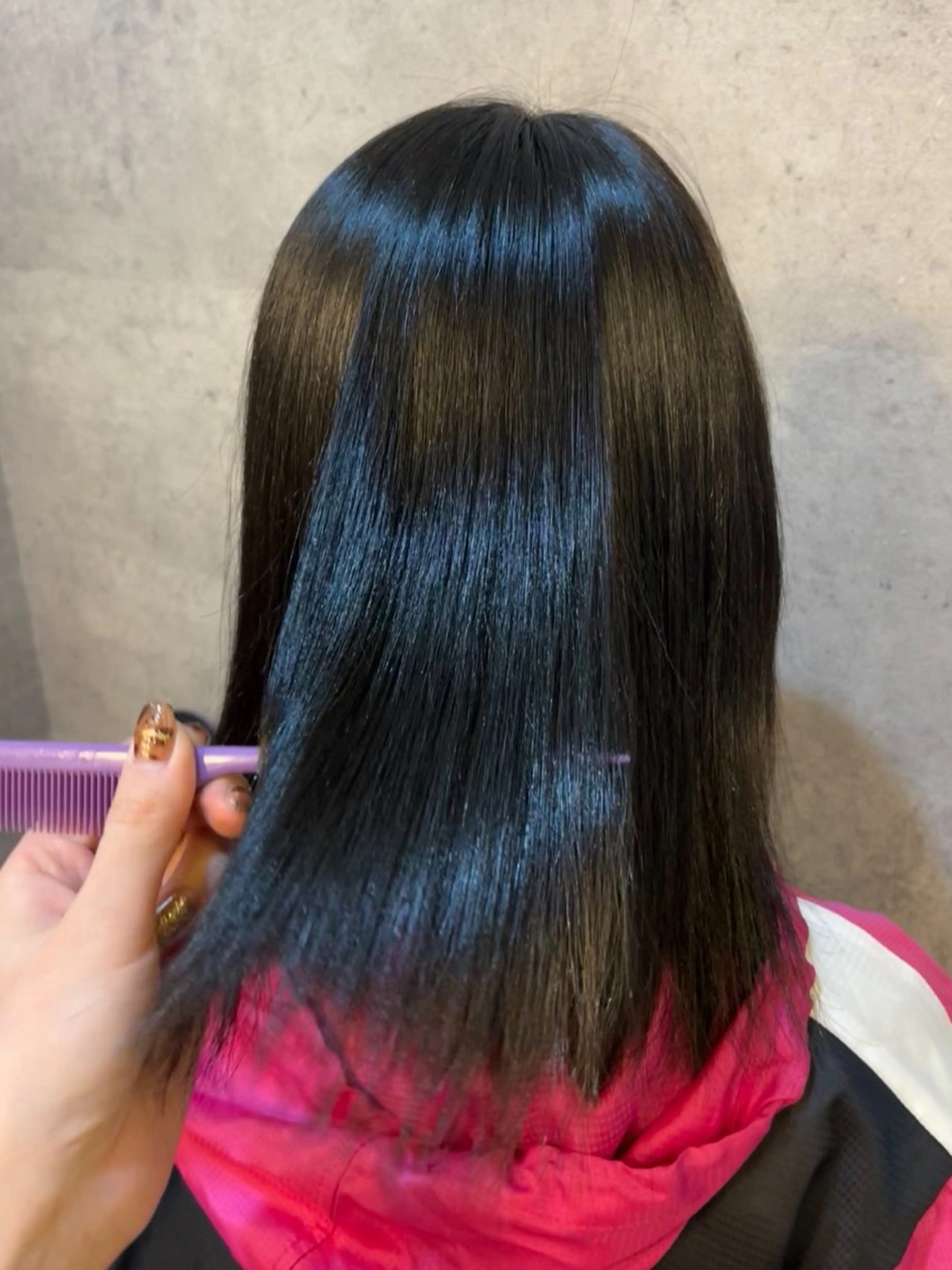 ミディアム パーマ イロアイヘアー Renのヘアスタイル