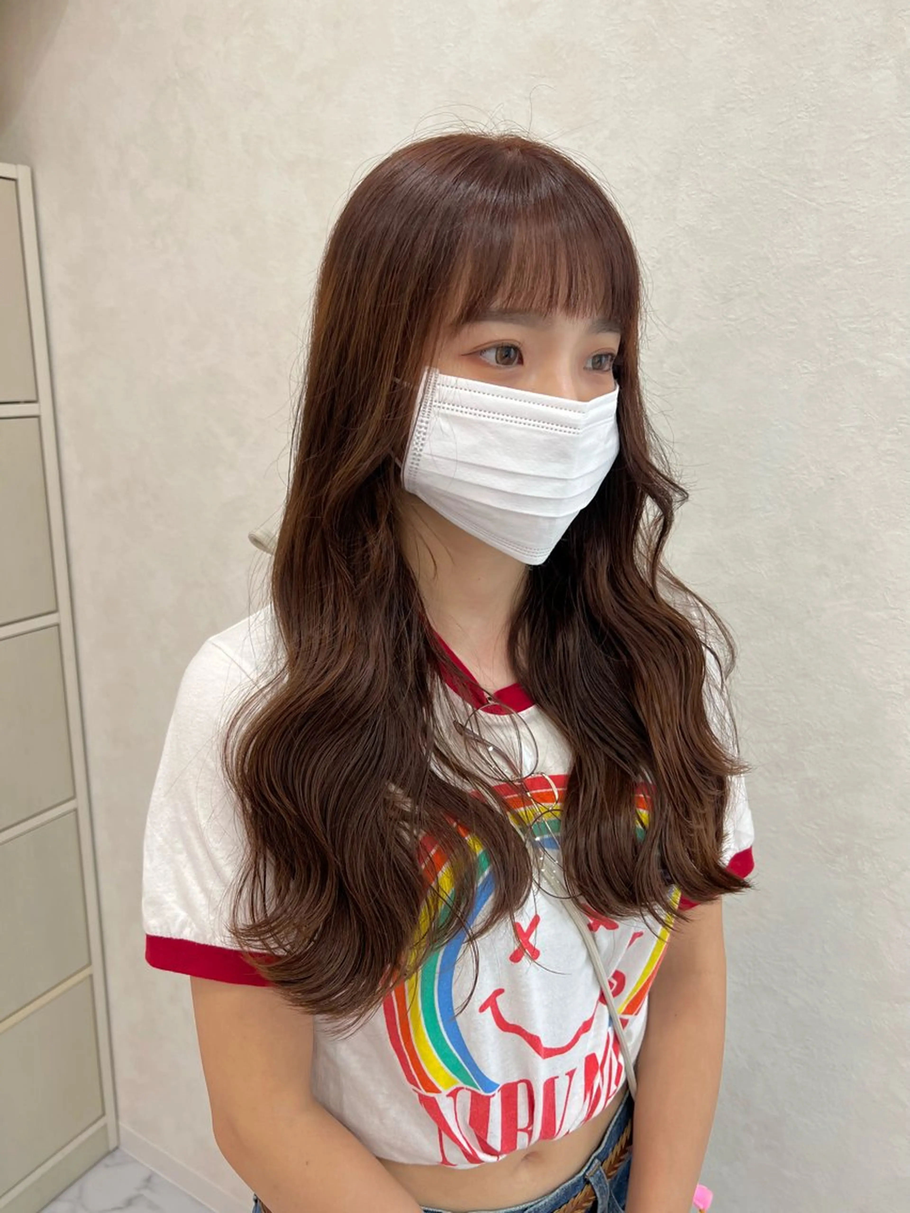 セミロング ヘアカラー トリートメント 韓国風🫧艶カラー 💟ran💟のヘアスタイル