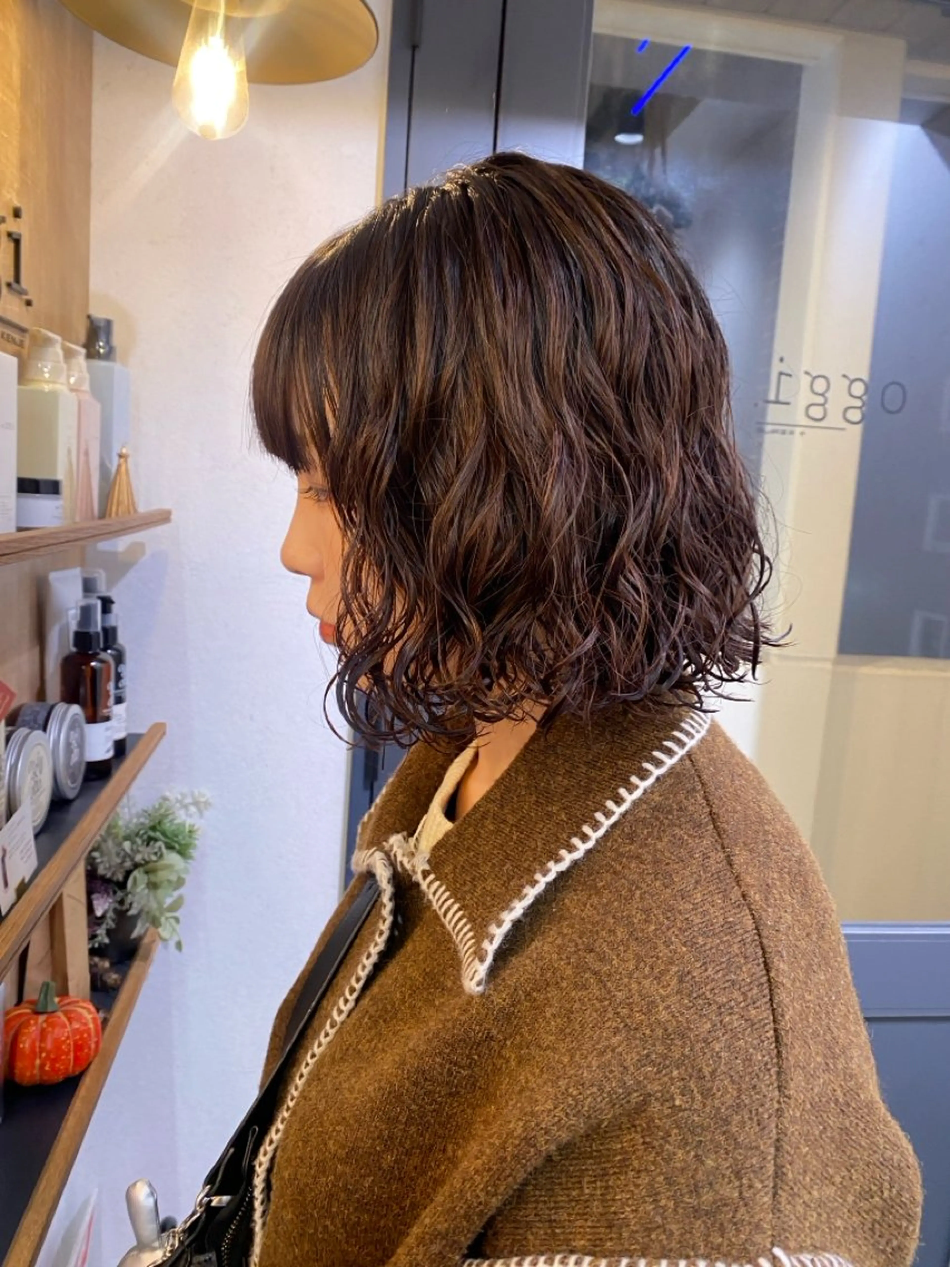 ミディアム パーマ 🖤🌀くるくる パーマ🌀🖤ayaのヘアスタイル