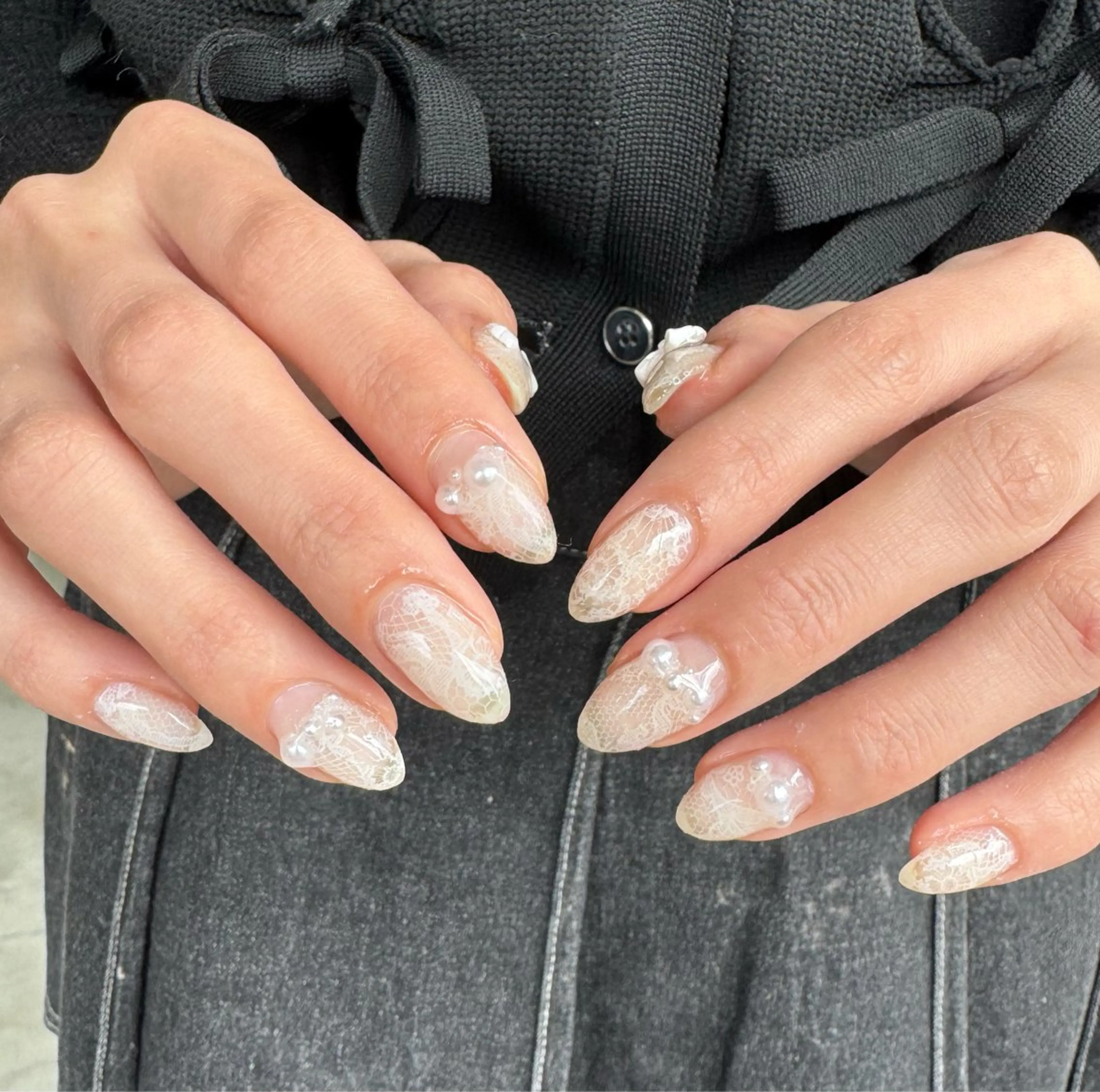 ネイル レース ハンドネイル EYE & NAIL salon “ N “所属・“N” Yunaのネイルデザイン