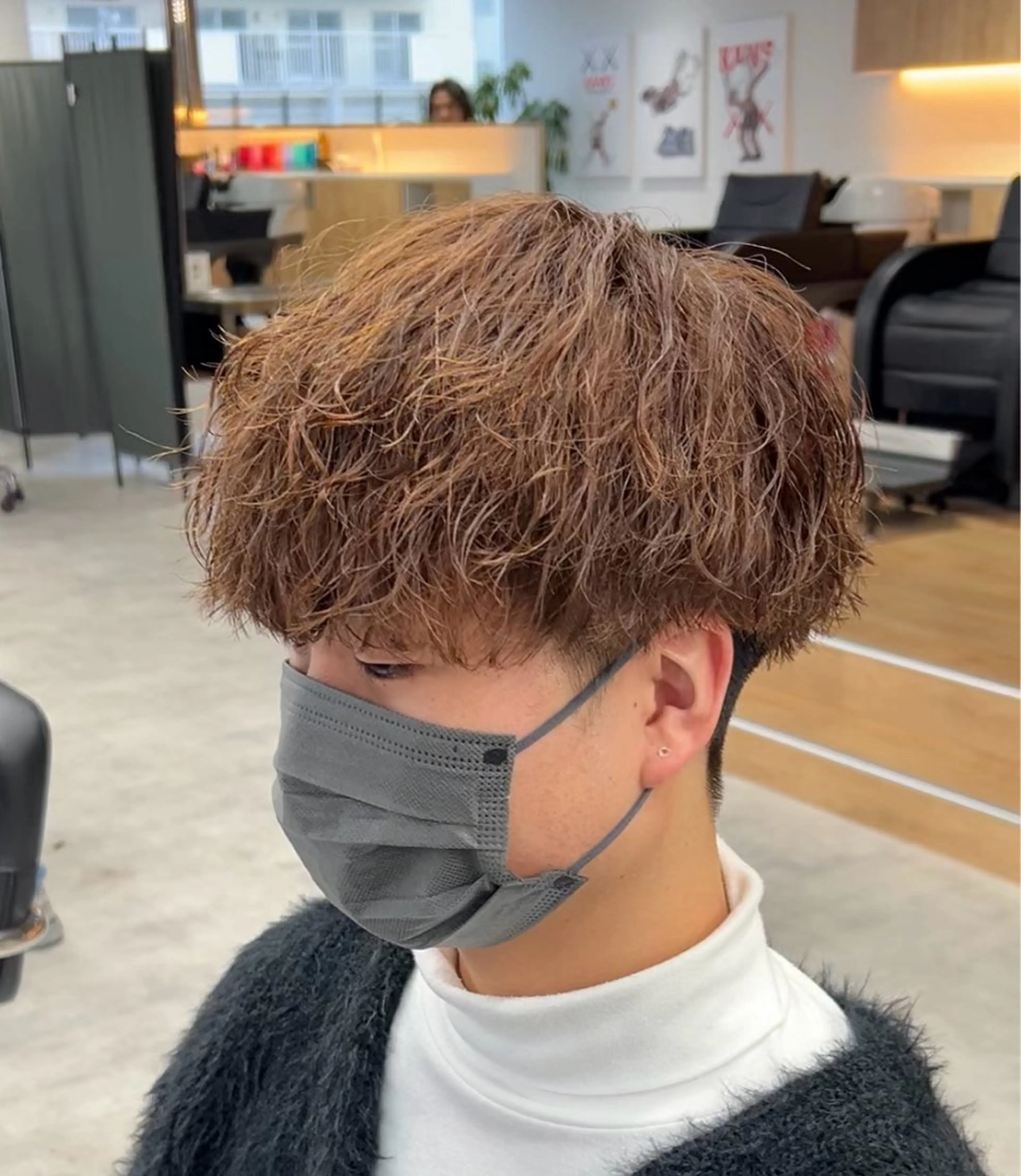 ショート カラー パーマ メンズ カット ヘアカラー パーマ トリートメント メンズパーマ/ 新潟駅/佐藤裕のヘアスタイル