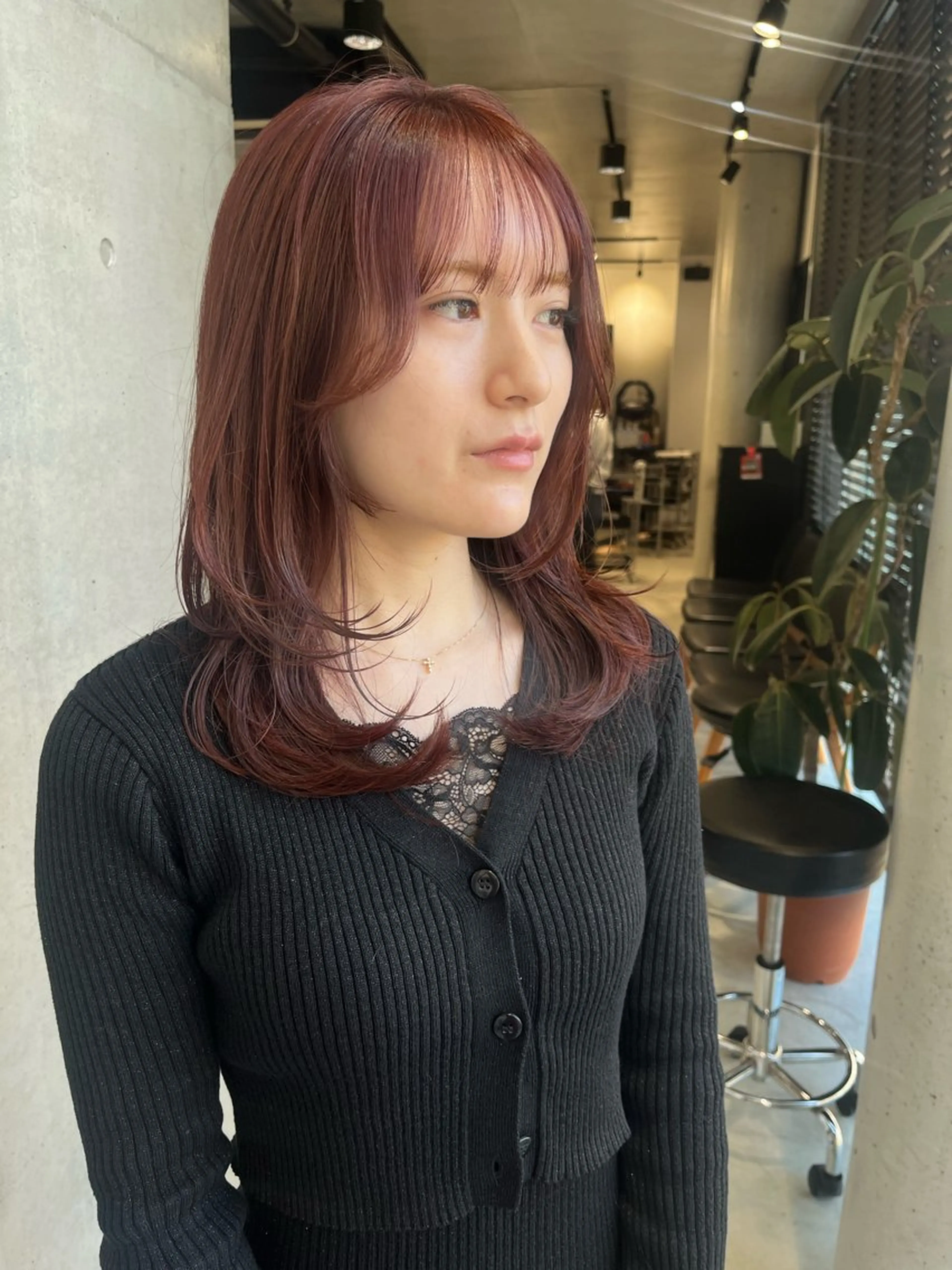 セミロング カラー パーマ ヘアアレンジ カット ヘアカラー トリートメント ヘッドスパ ヘアセット 透明感/オリーブ/ グレージュ/YUKAのヘアスタイル