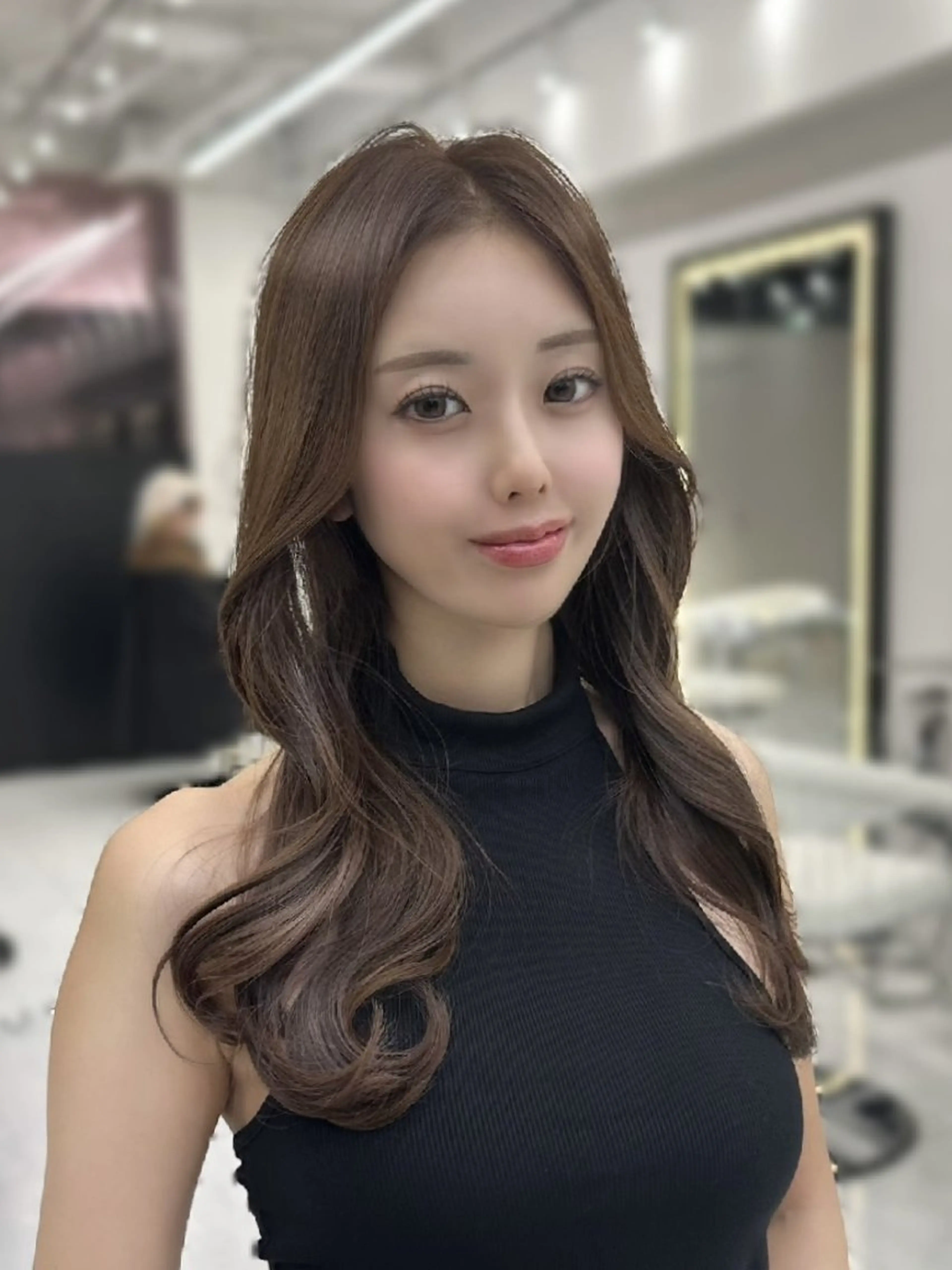 カラー ロング カット ヘアカラー トリートメント 新宿/韓国レイヤー/ 髪質改善/ 佐藤のヘアスタイル