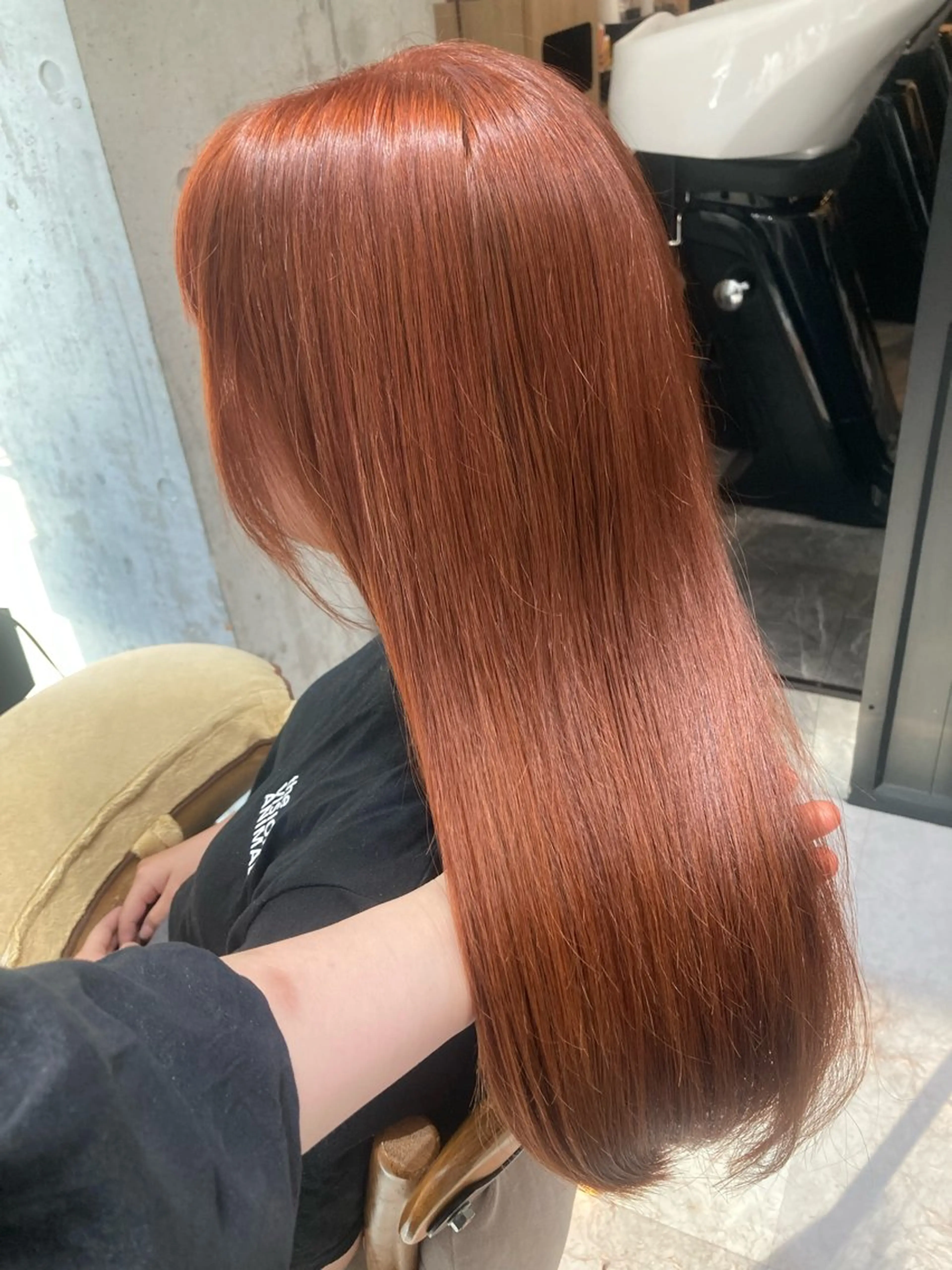 ロング ヘアカラー トリートメント ✨色持ちの良い艶 カラー✨蟹江真世のヘアスタイル