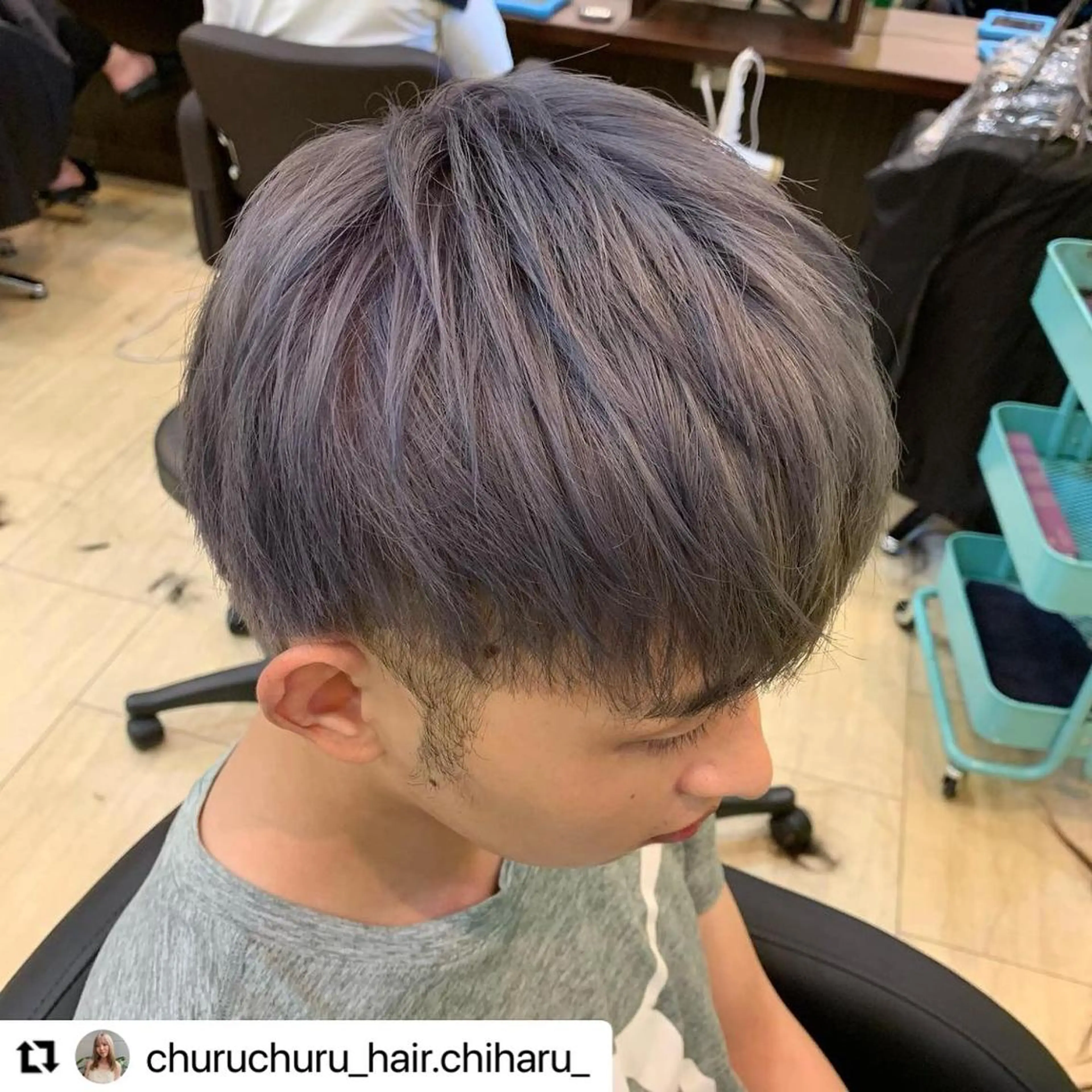 ショート カラー パーマ メンズ メンズブリーチ ブリーチ 🩷Eny terrace🩷のヘアスタイル