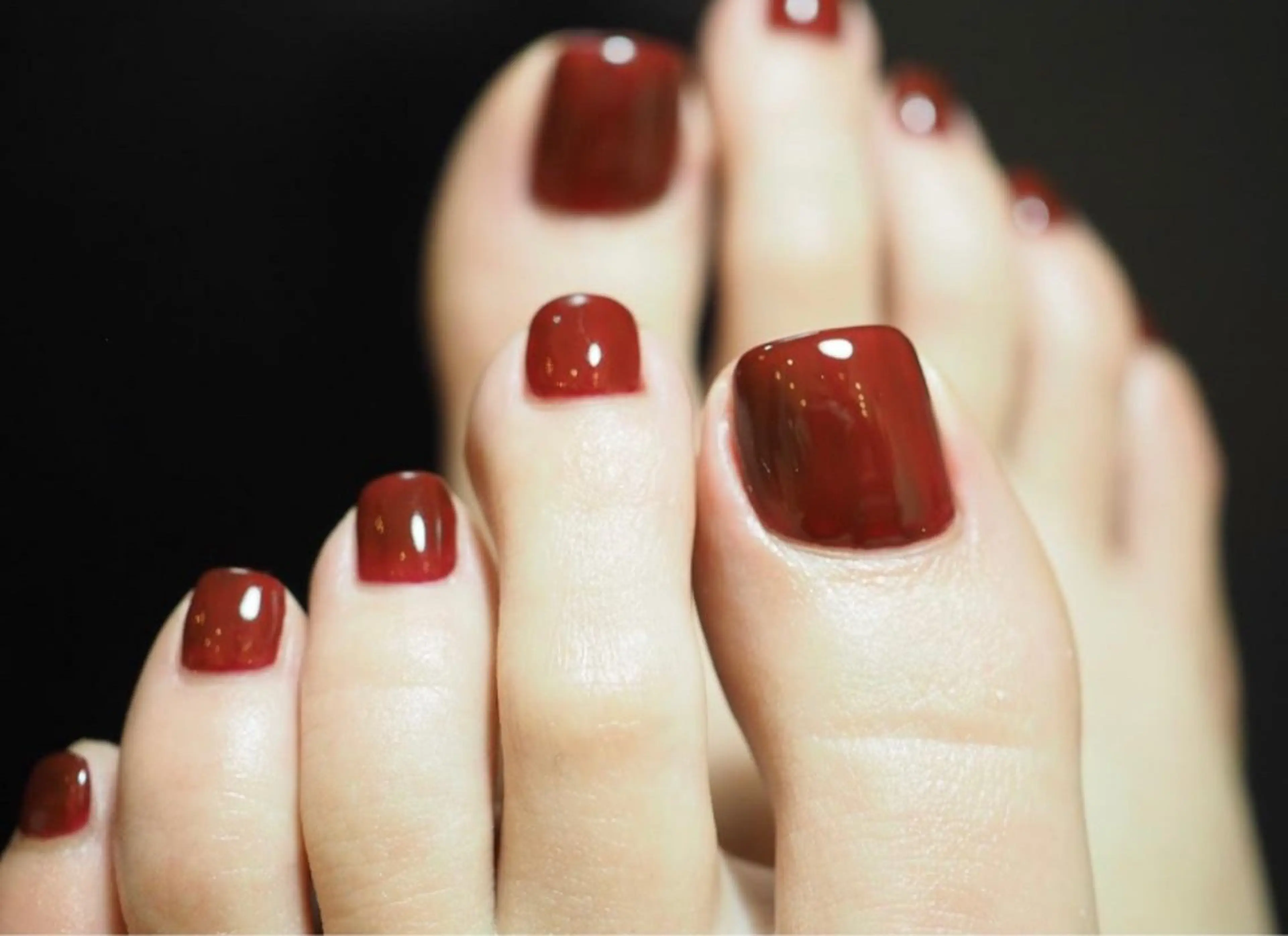 フットネイルワンカラーの写真