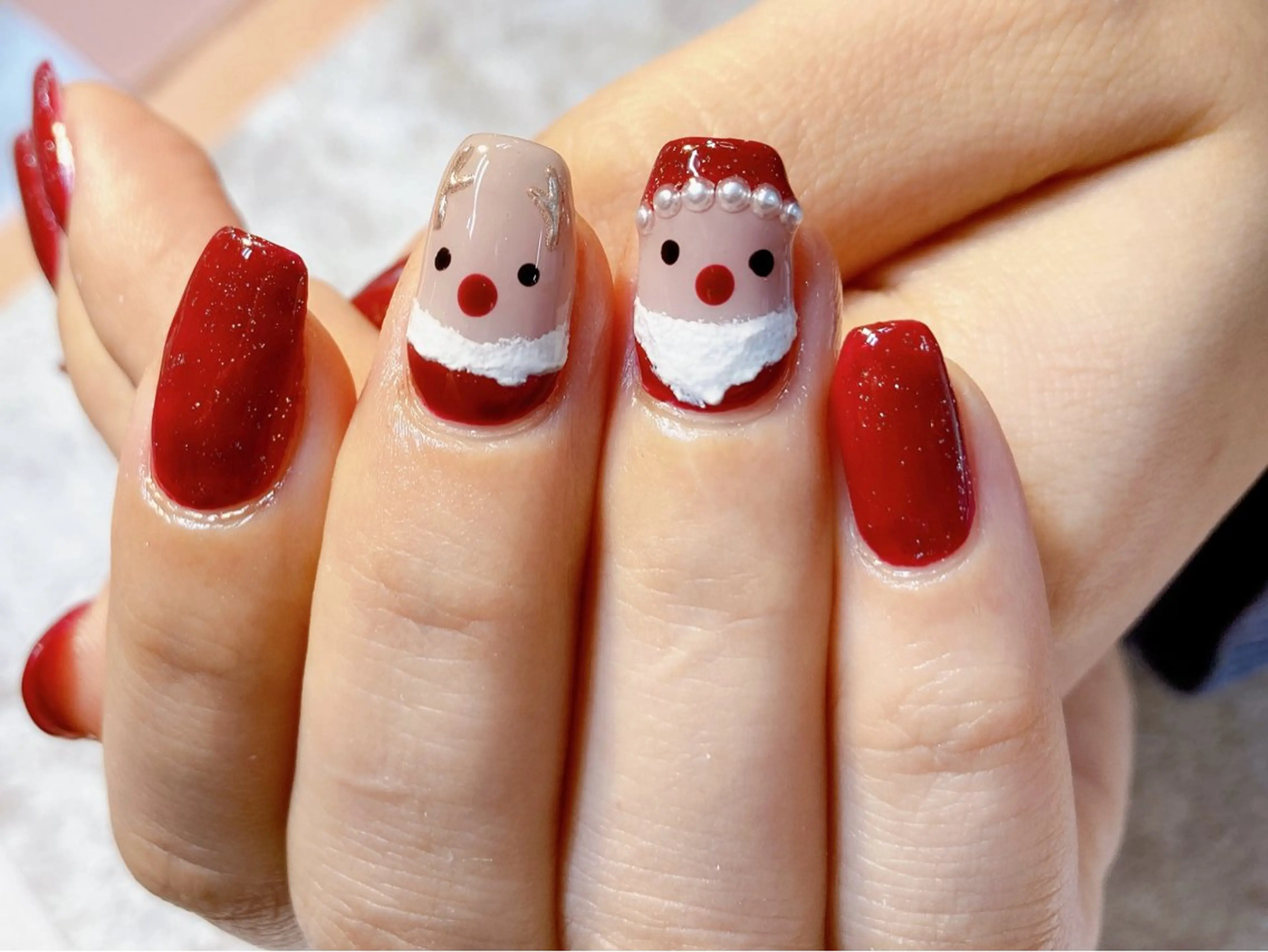 ネイル 冬ネイル クリスマス iroam所属・Keiko🧸 大人可愛いネイルのネイルデザイン