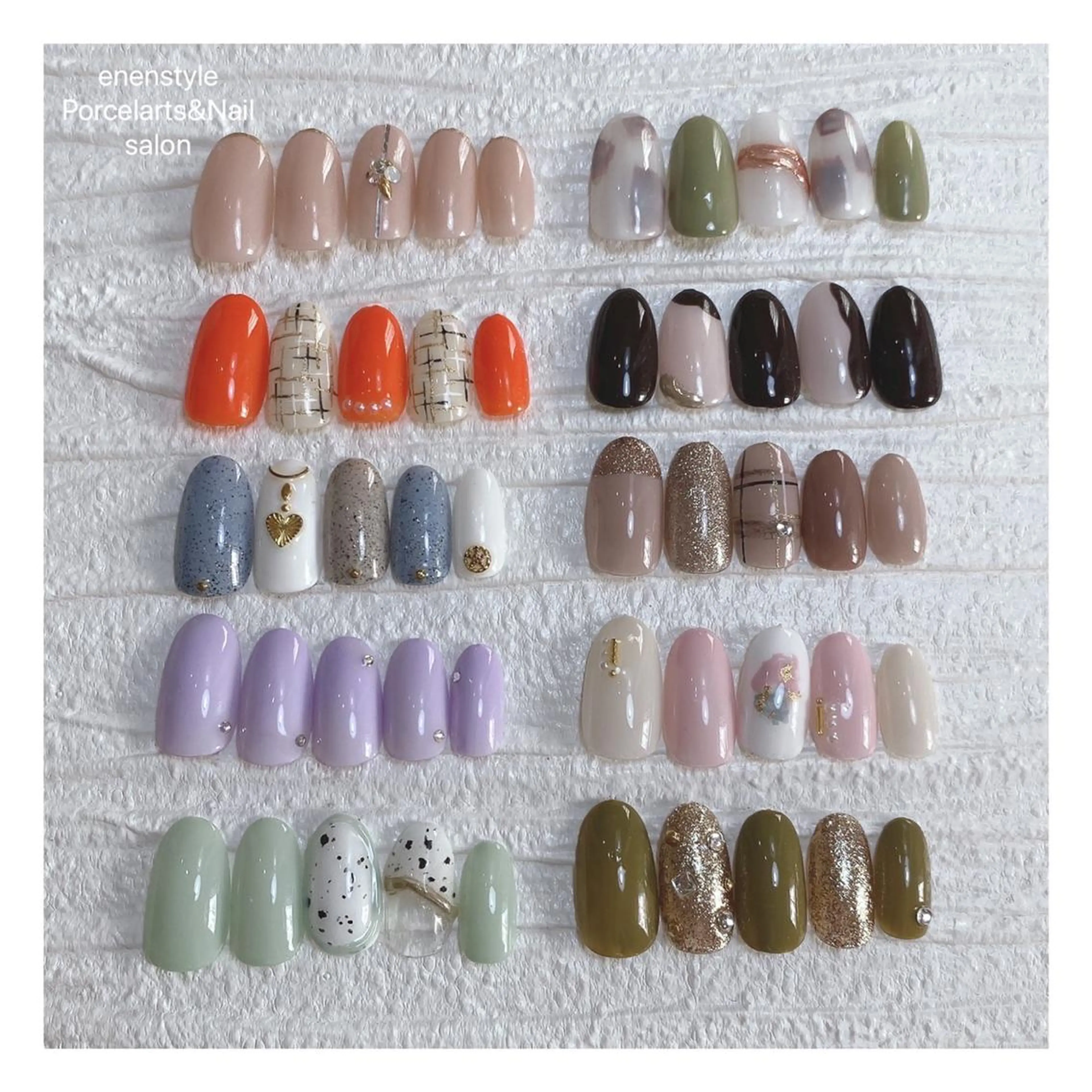 ミディアム ネイル ハンドネイル 👑enen style👑のネイルデザイン