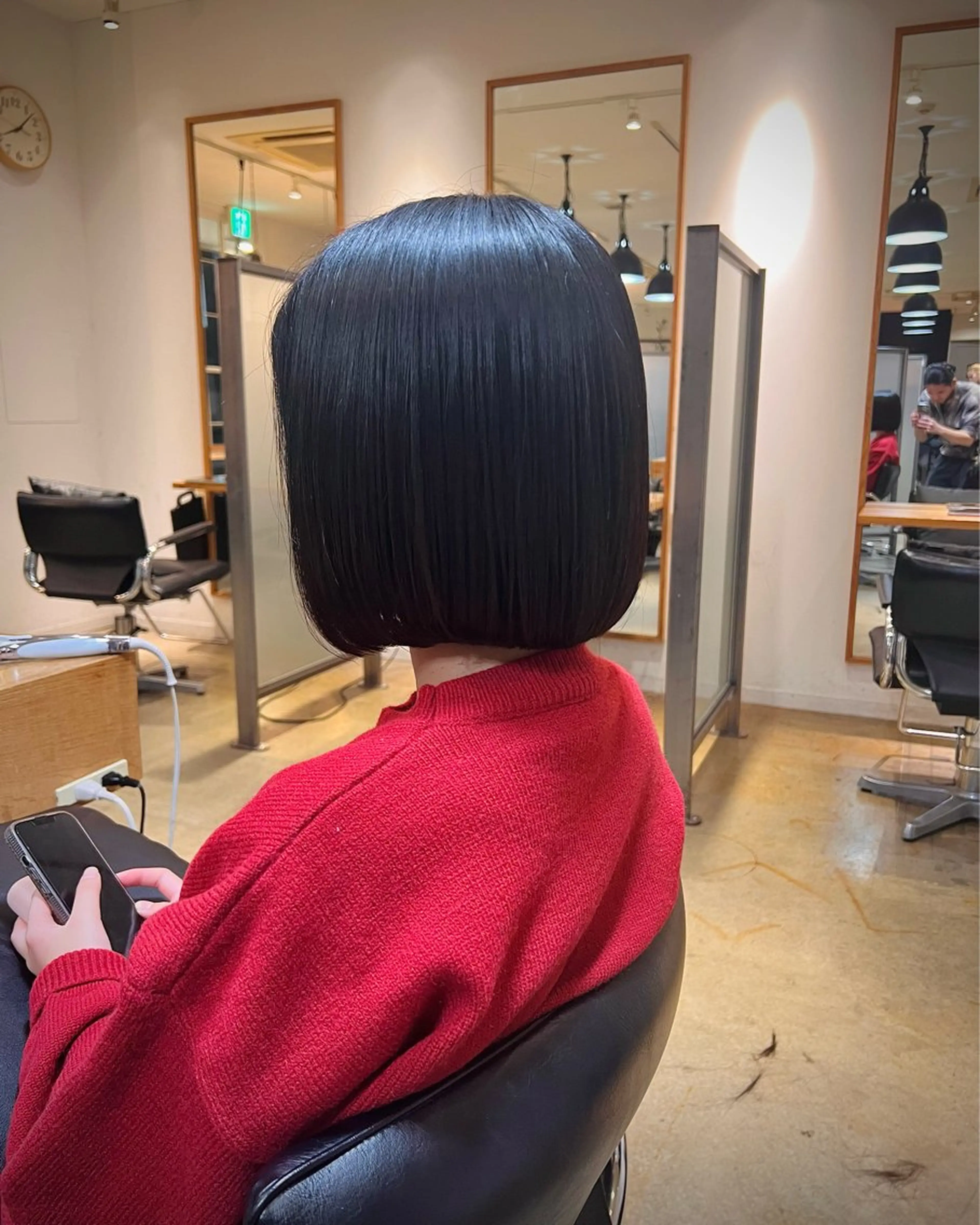 ミディアム カラー パーマ メンズ ボブ 🫧レディースボブ 🫧RENのヘアスタイル