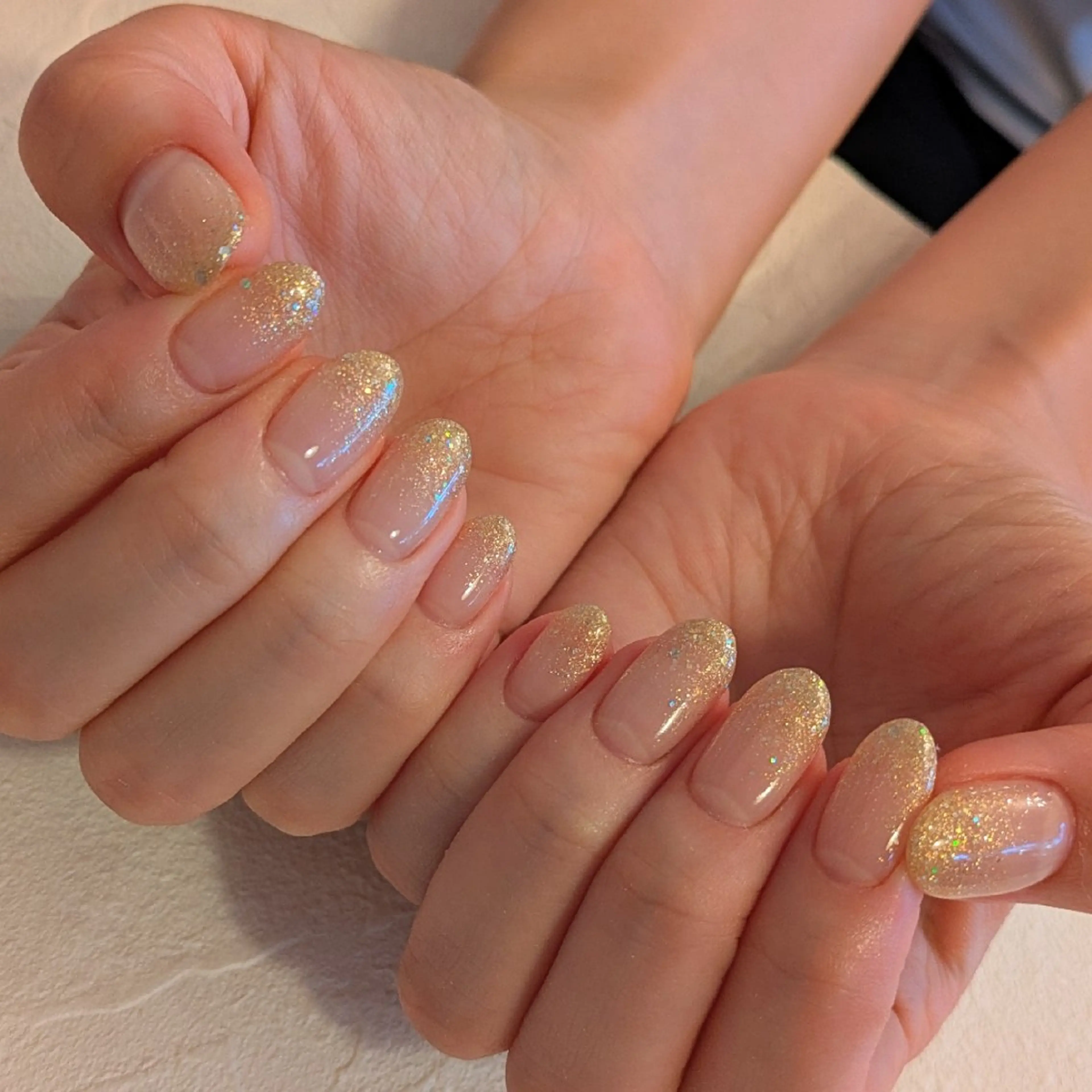 ネイル ラメ(グリッター) ラメグラデーション ジェヌインネイル 河内のネイルデザイン