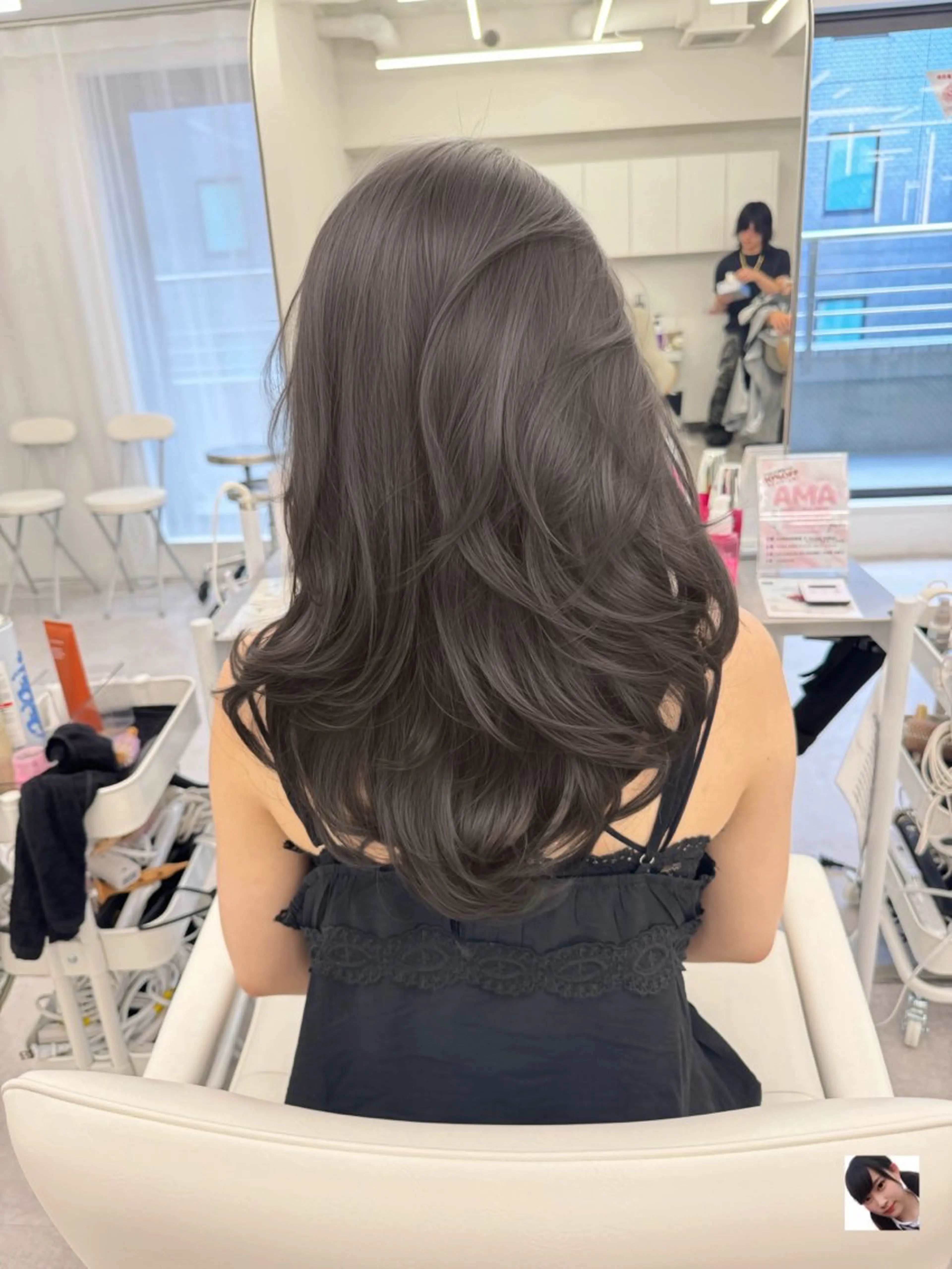 ロング カラー 顔まわりの神様✨ 透明感カラー藤嶋秀幸のヘアスタイル