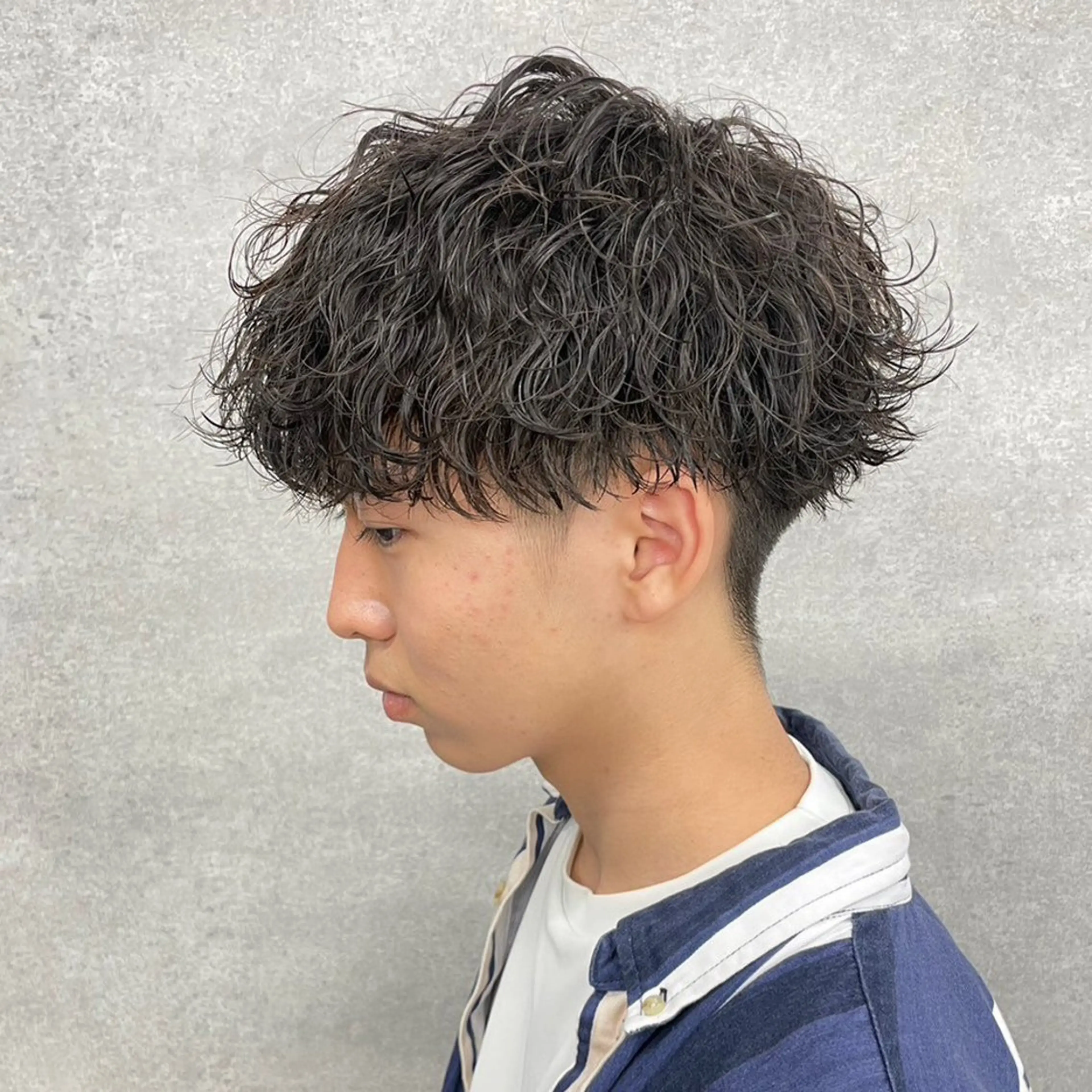 ショート パーマ ヘアアレンジ メンズ 髪質改善 トリートメント 川合 智之のヘアスタイル