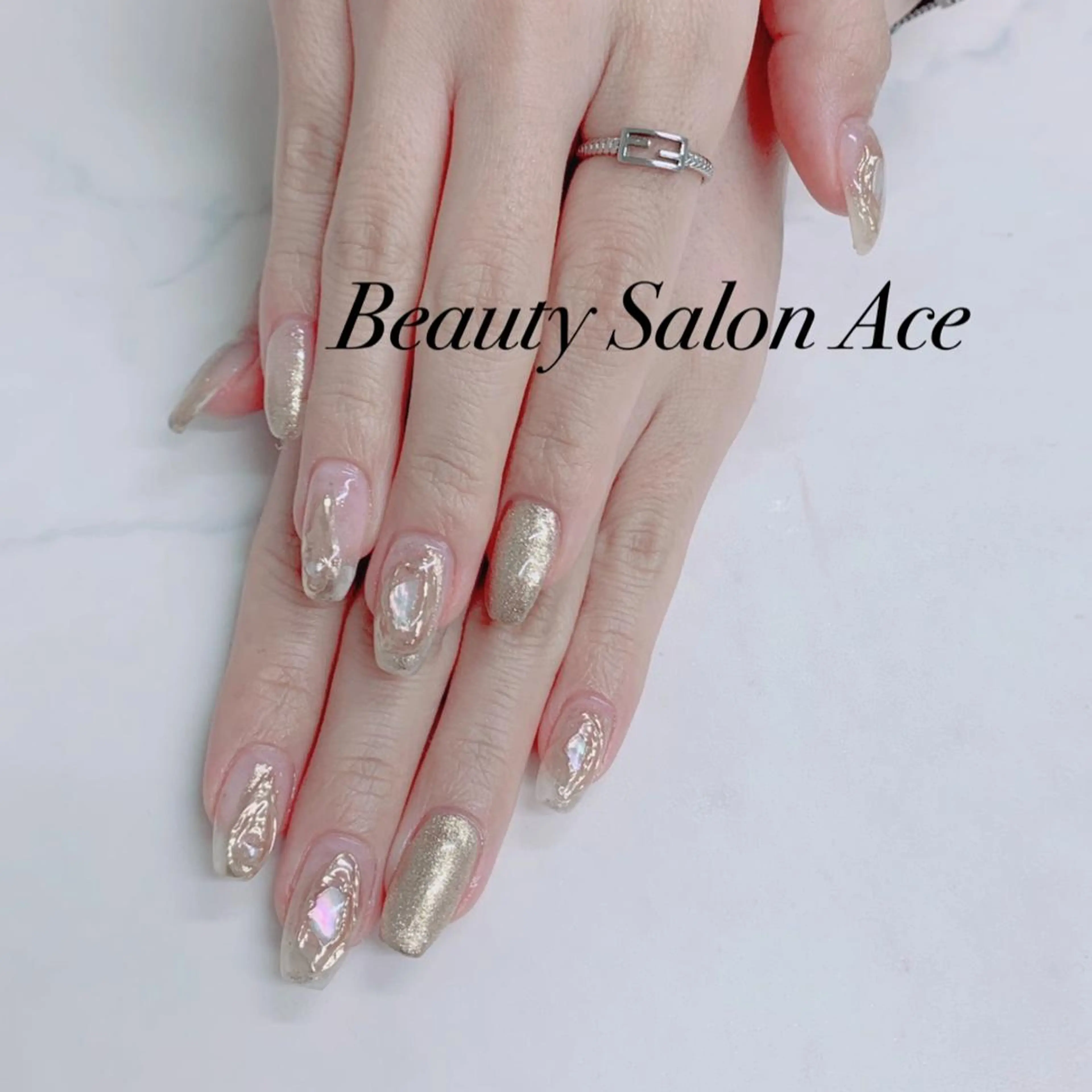 ネイル メンズネイル 夏ネイル ハンドネイル ハンドケア Beauty Salon Ace（ネイルサロン　エース）所属・池袋フィルイン Ace♡長さだしのネイルデザイン