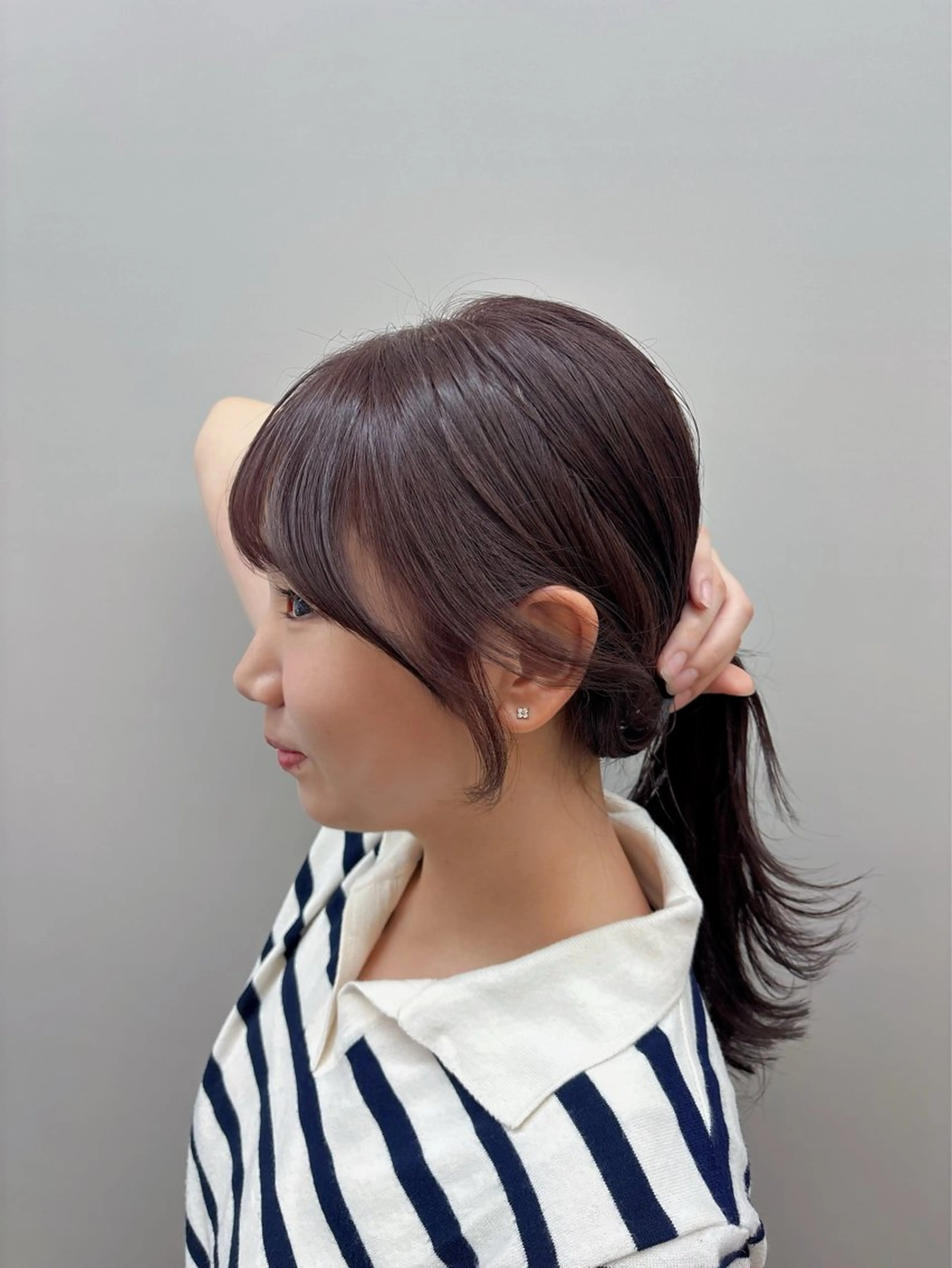 セミロング 顔周りカット カット ヘアカラー 小顔似合わせカット ┊︎＊AYANO＊のヘアスタイル