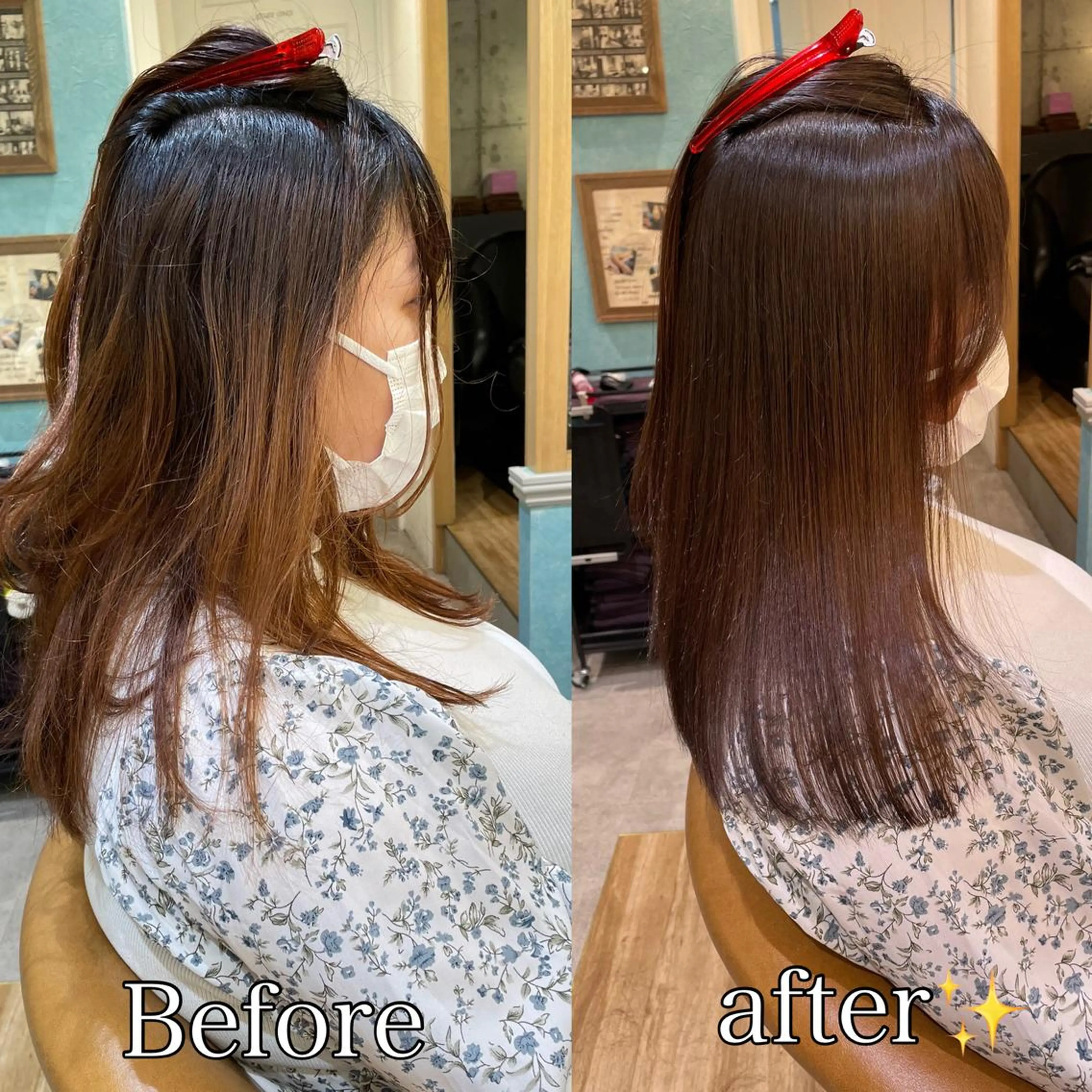 rina韓国ヘア 透明感カラーのヘアスタイル